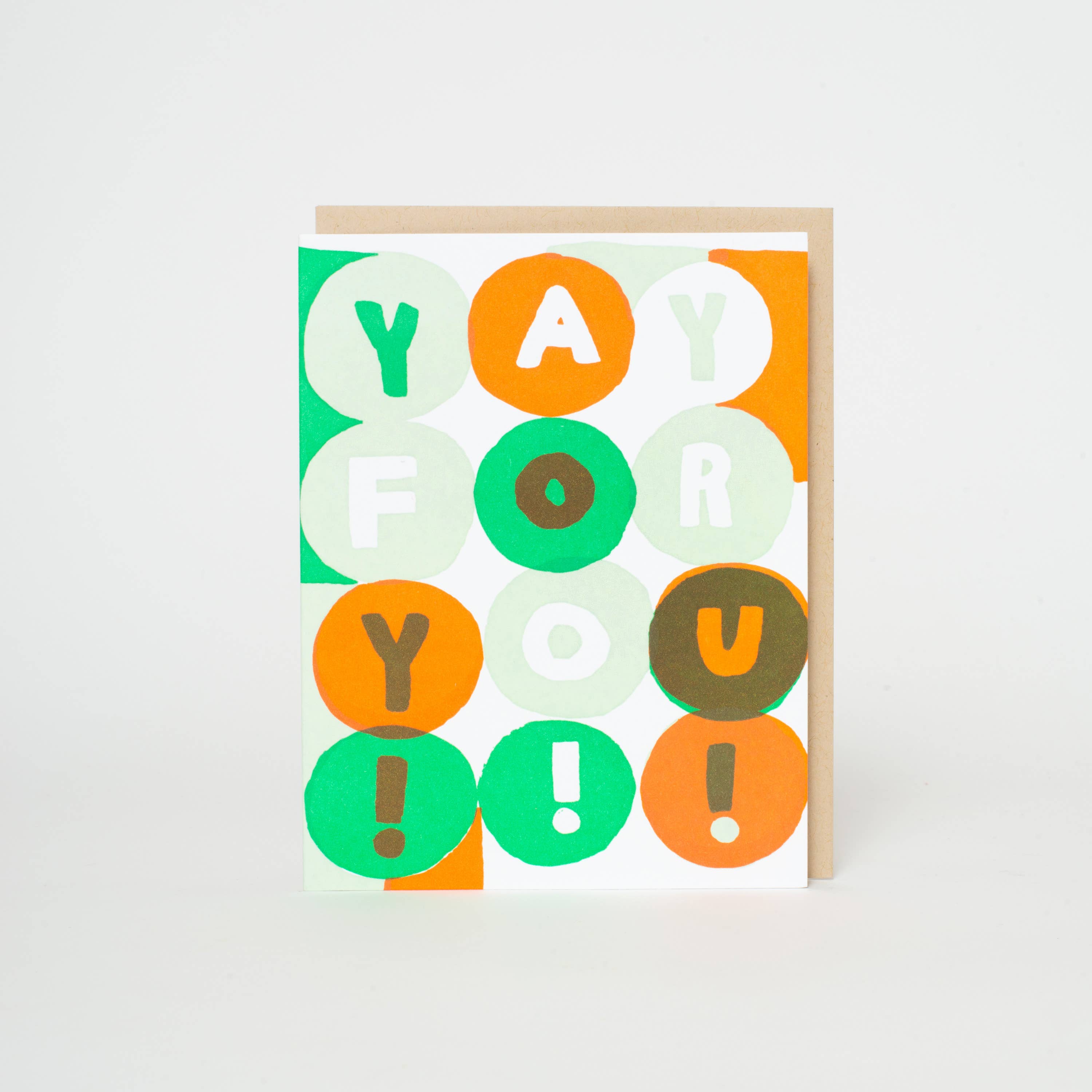 Yay For You Bubbles Congrats Letterpress Card