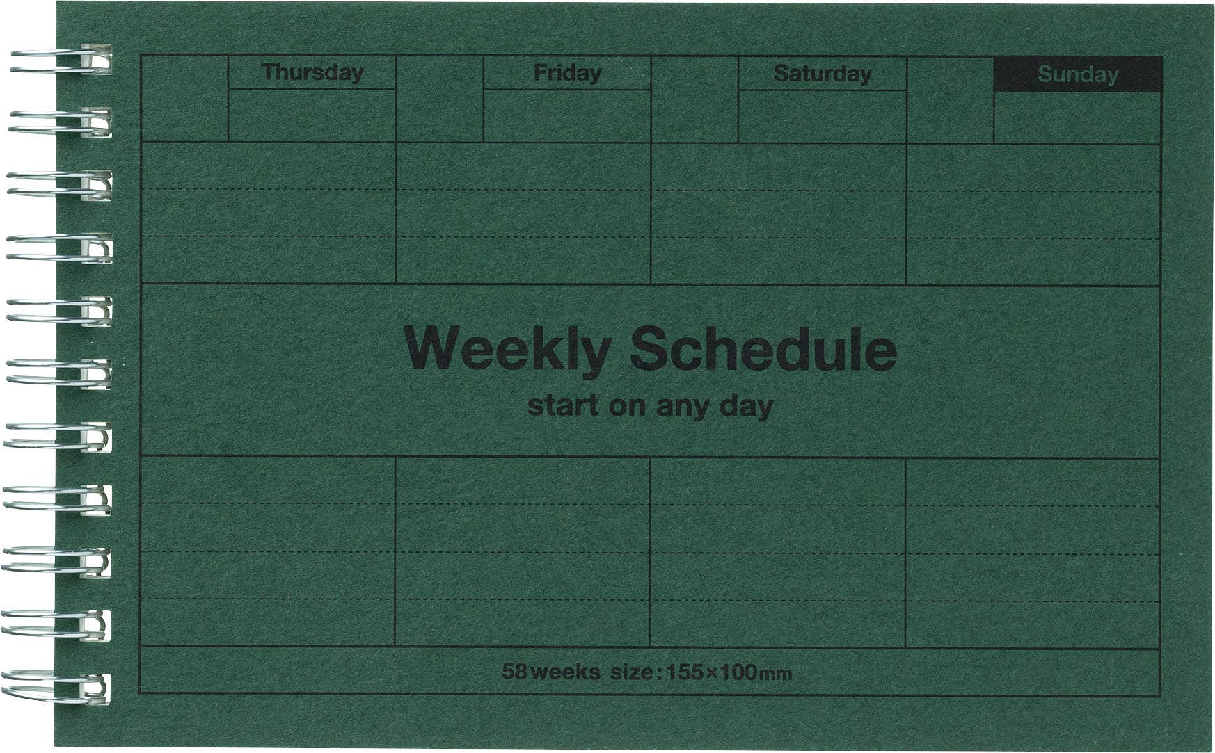 Dayfree Weekly Schedule