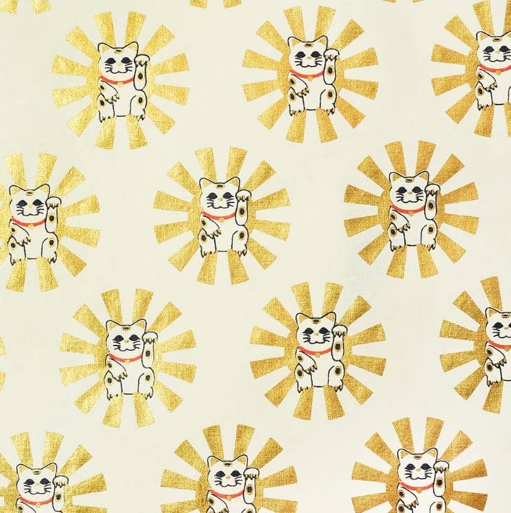 Lucky Cat Rolled Gift Wrap