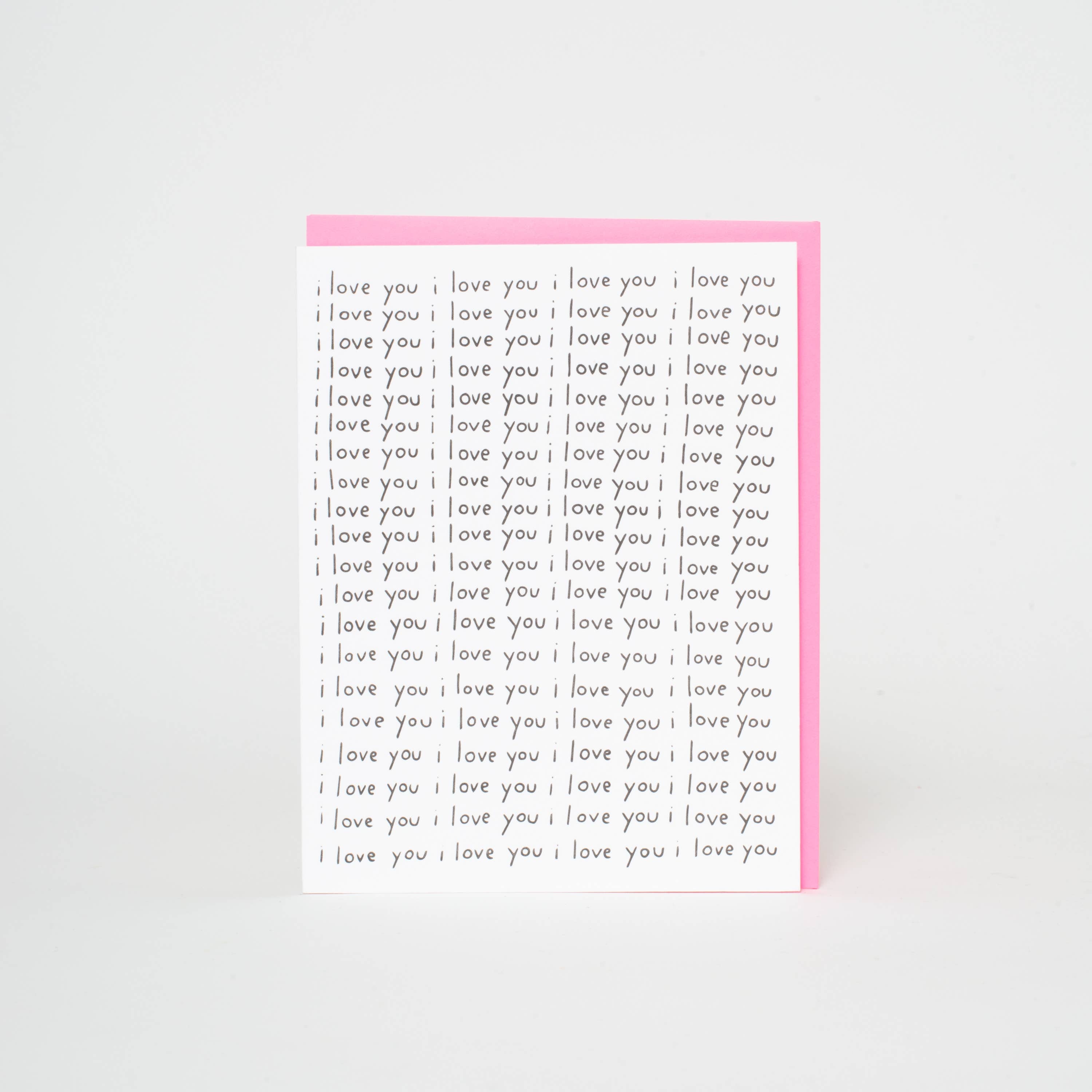 I Love You on Repeat Letterpress Card