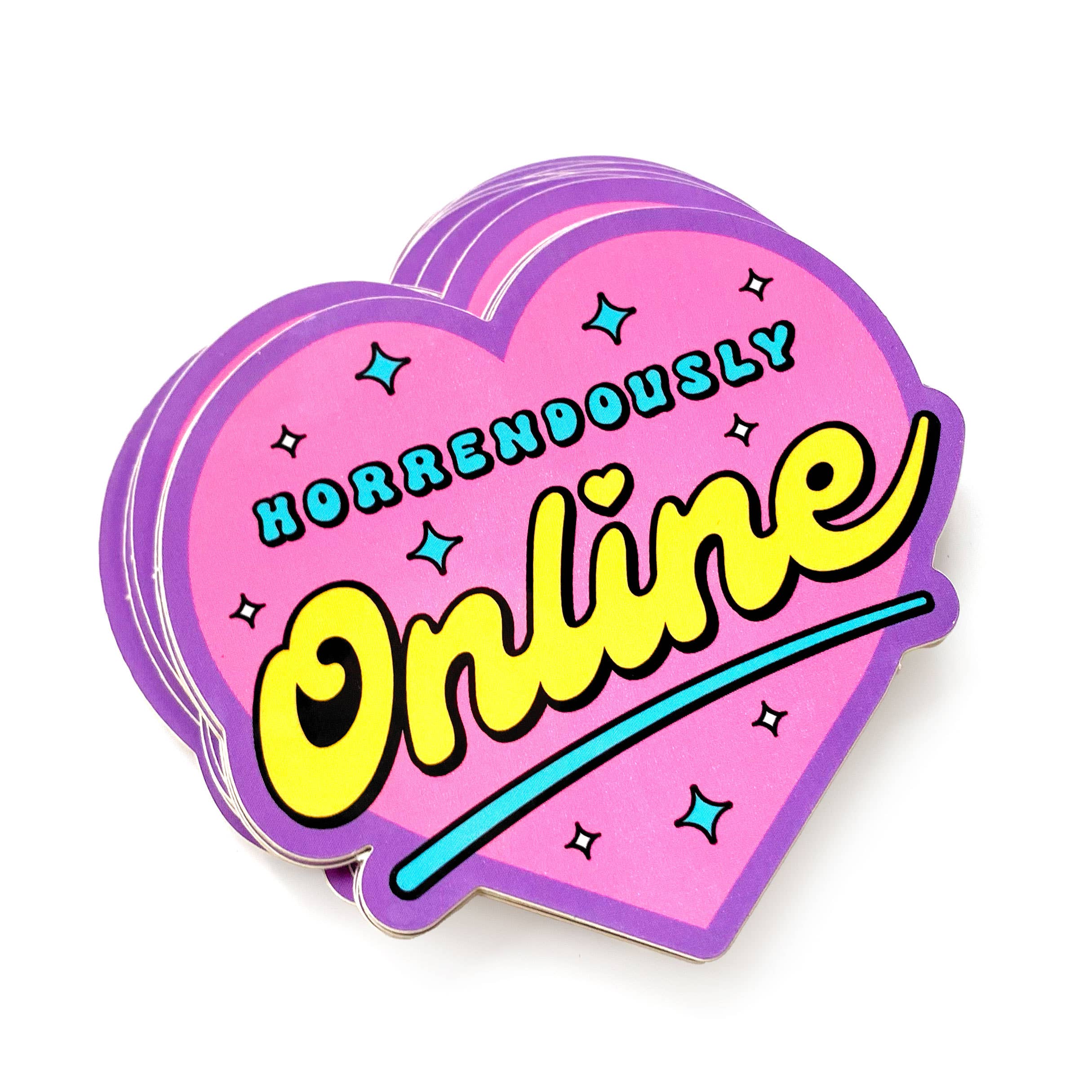 Horrendously Online Heart-Shaped Vinyl Sticker