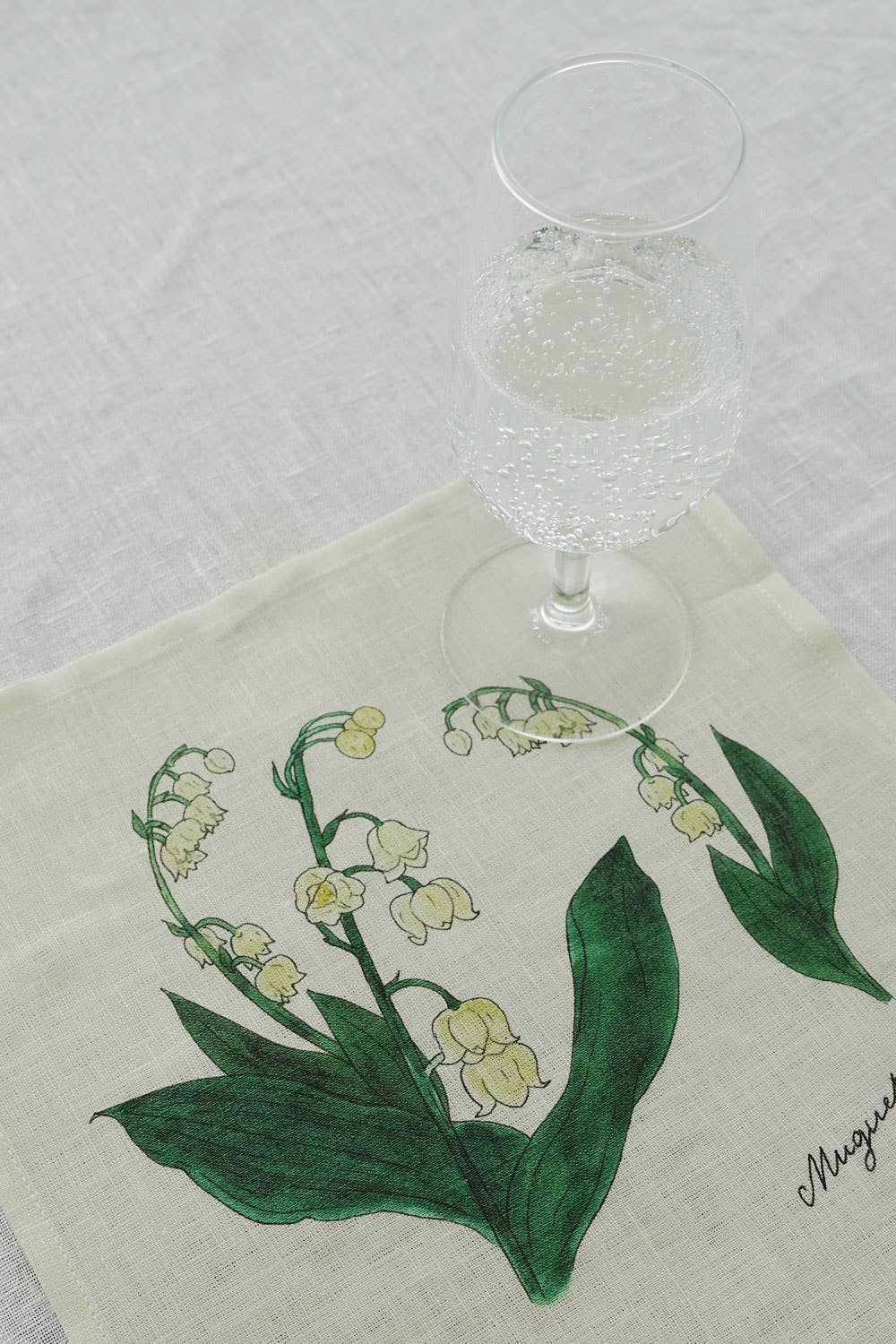 Linen Handkerchief by Isabelle Boinot / Lily Of The Valley