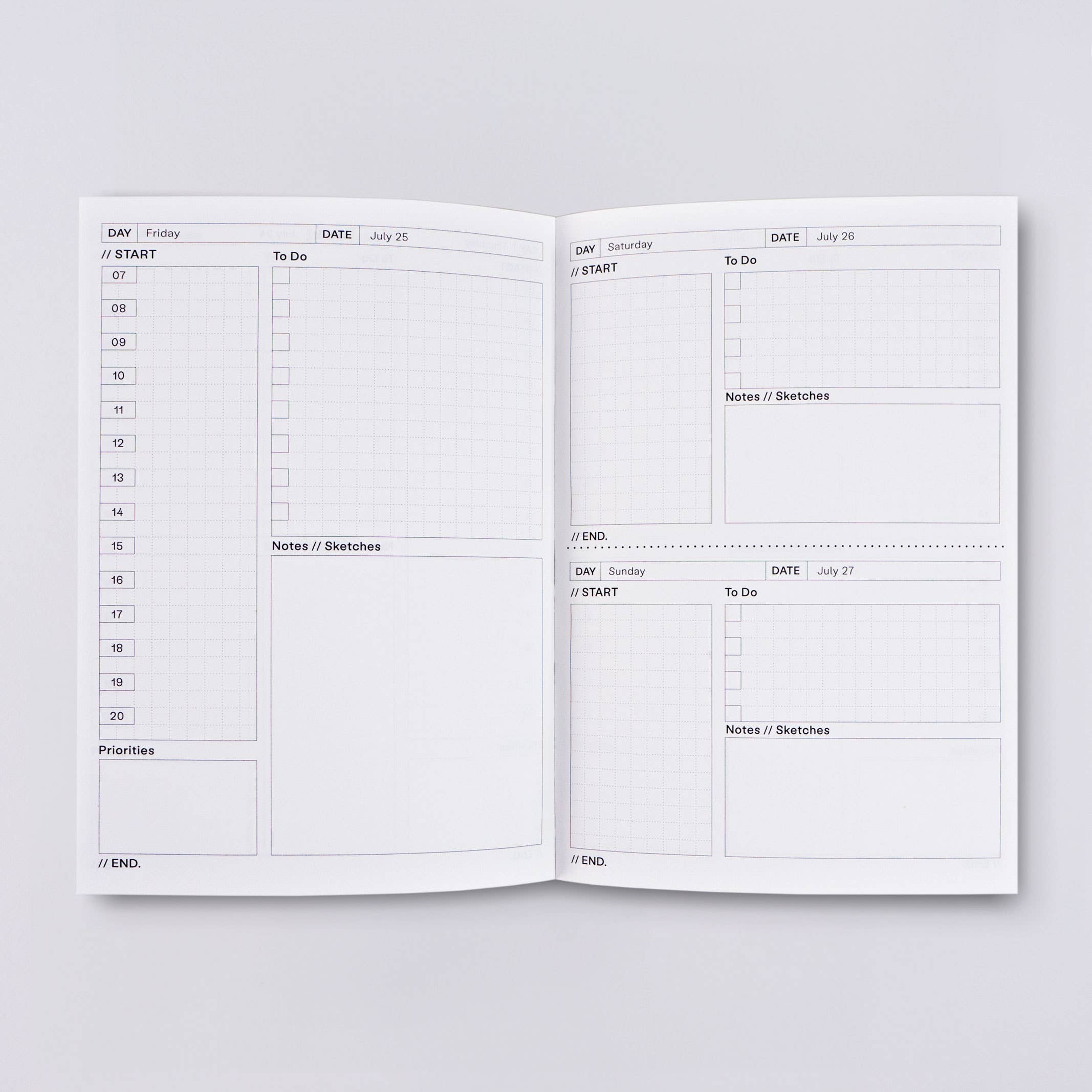 Hinoki 2025 Dated Daily Planner Book