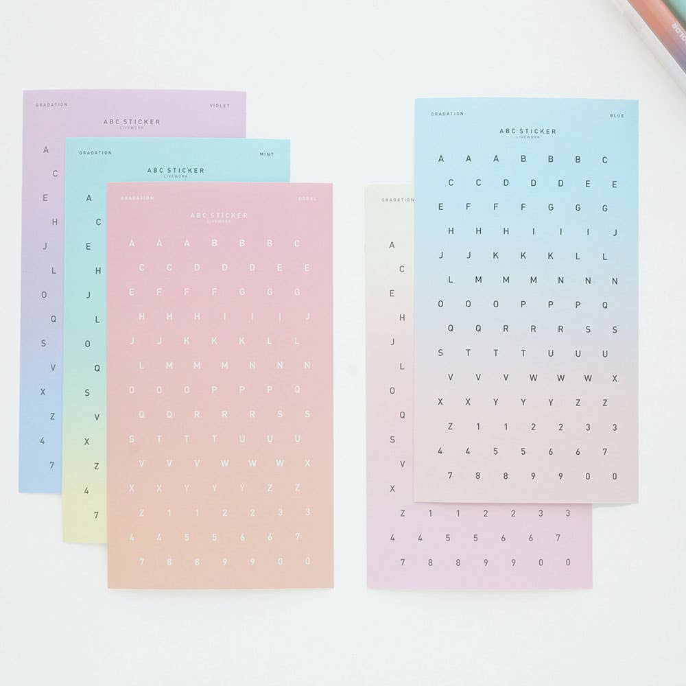 Alphabet ABC Sticker Sheet