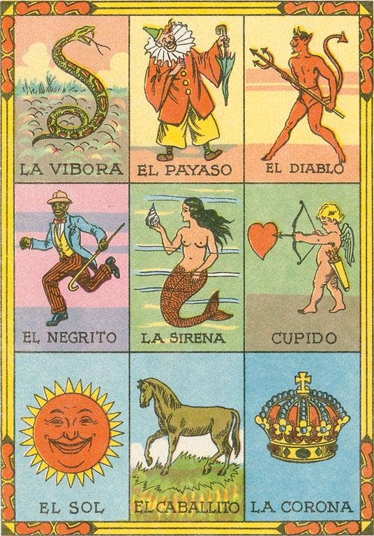 Mexican Loteria Postcard