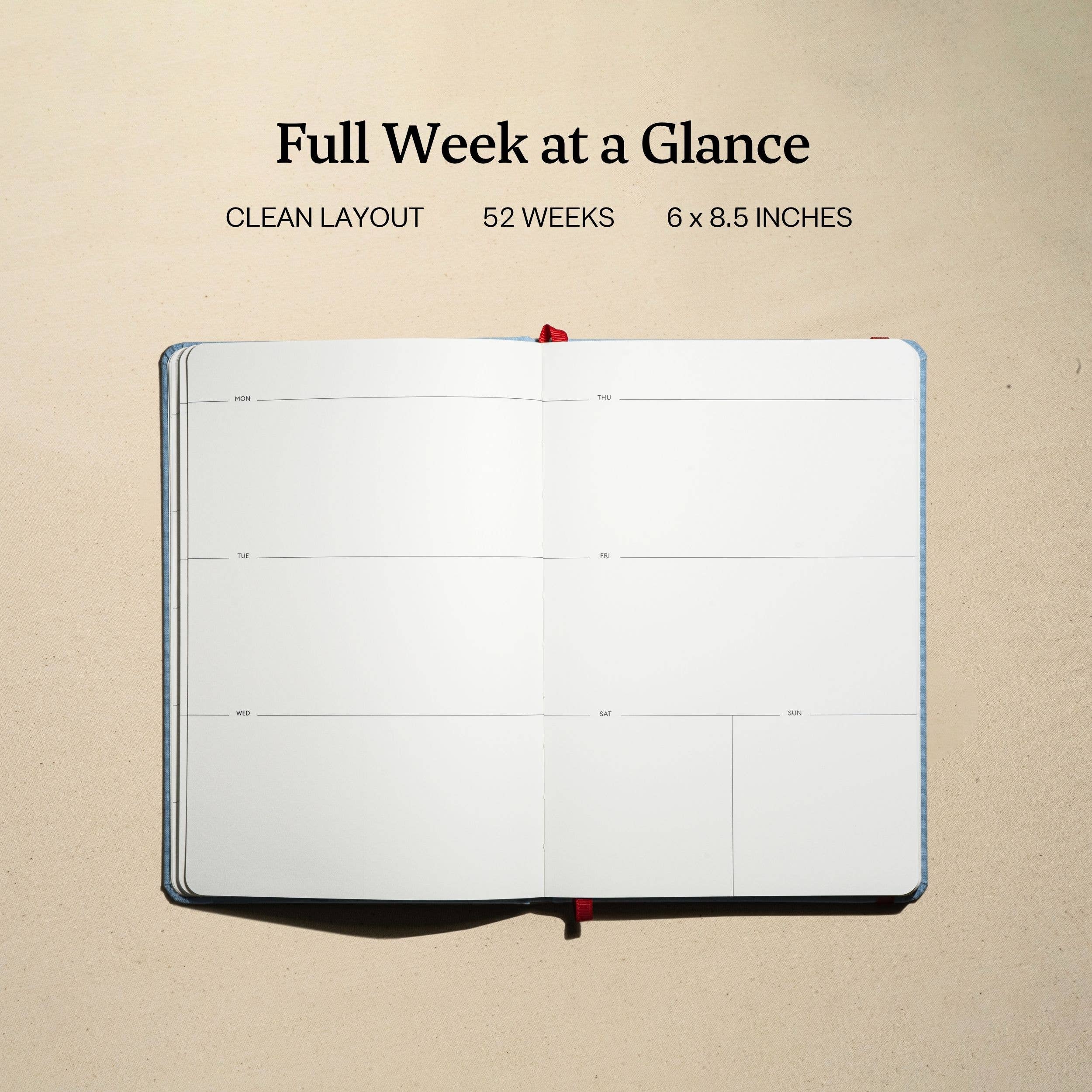 Undated Weekly Linen Planner / Oat