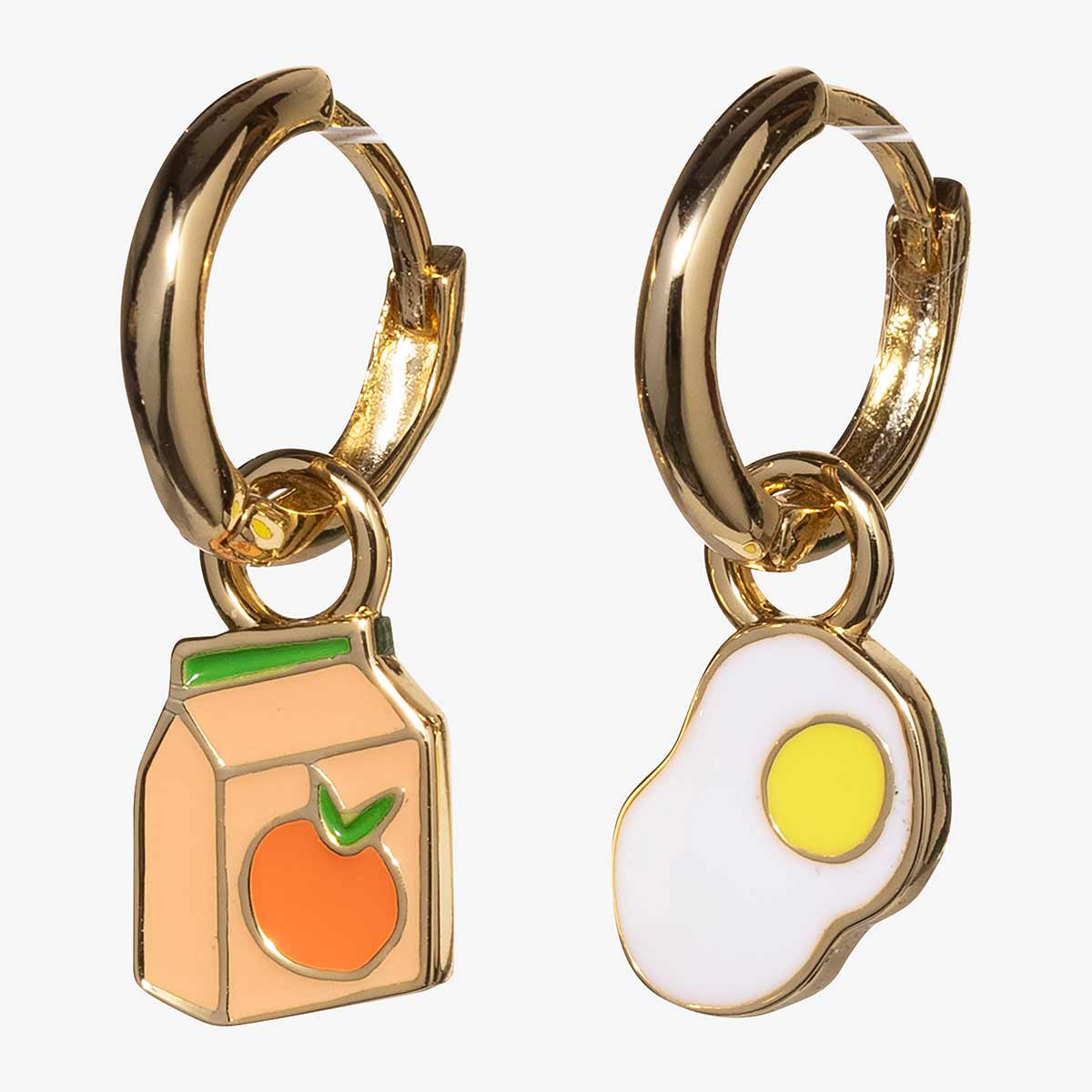Orange Juice and Egg earrings