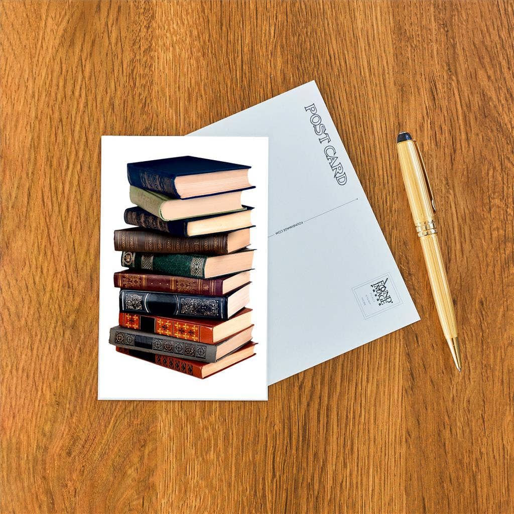 Stack of Books Postcard