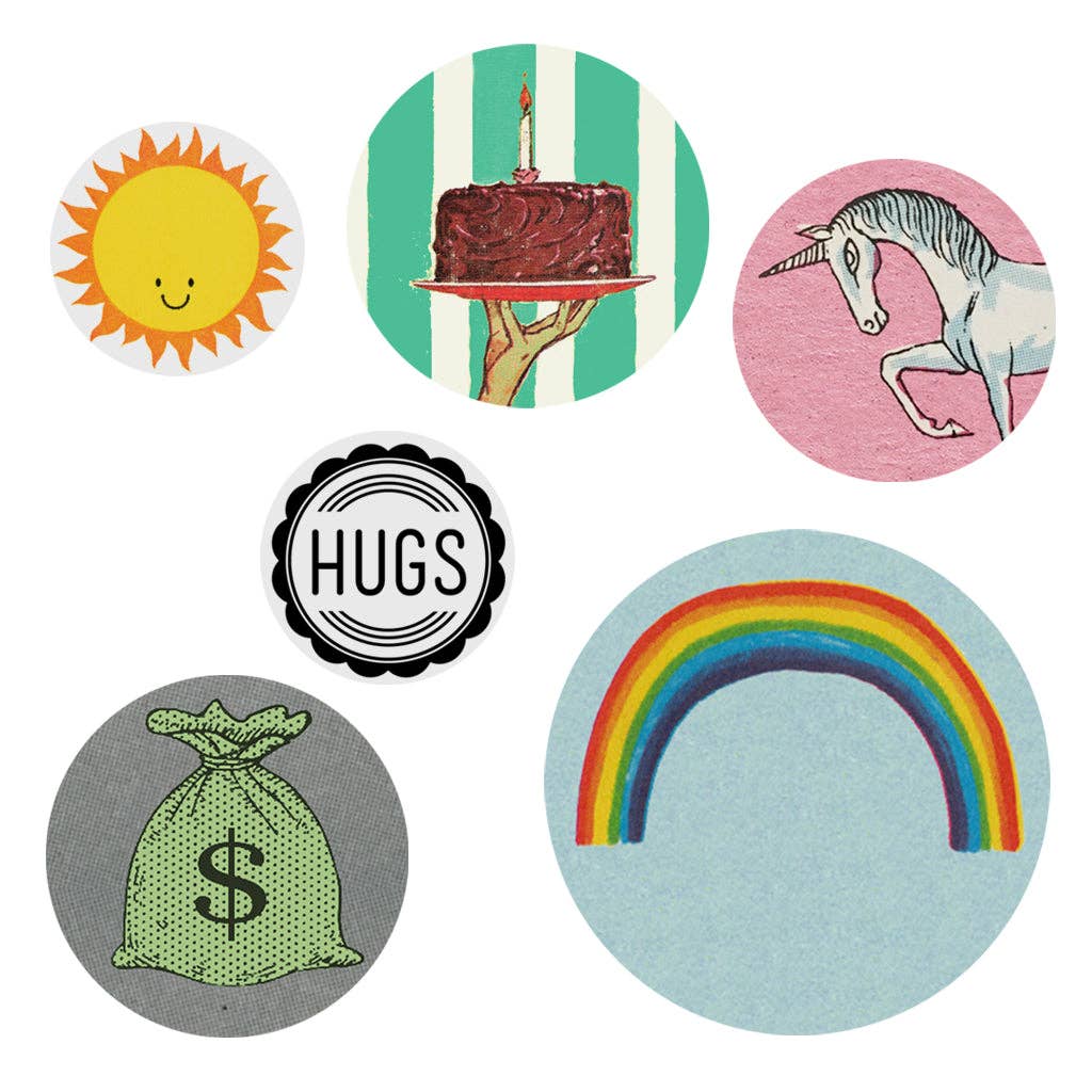 Sunshine & Rainbows Button Pack