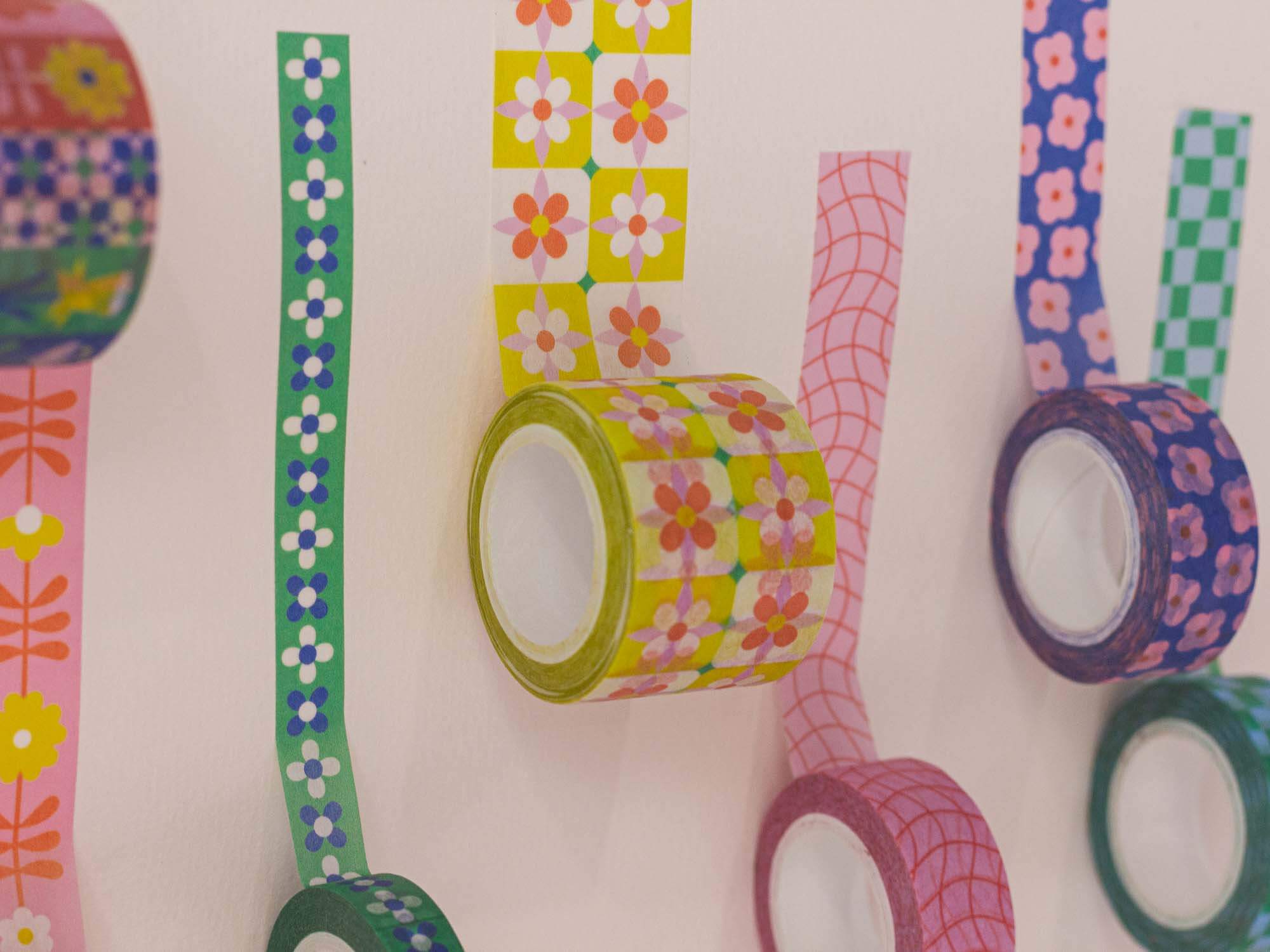 Flower Tiles Wide Washi Tape