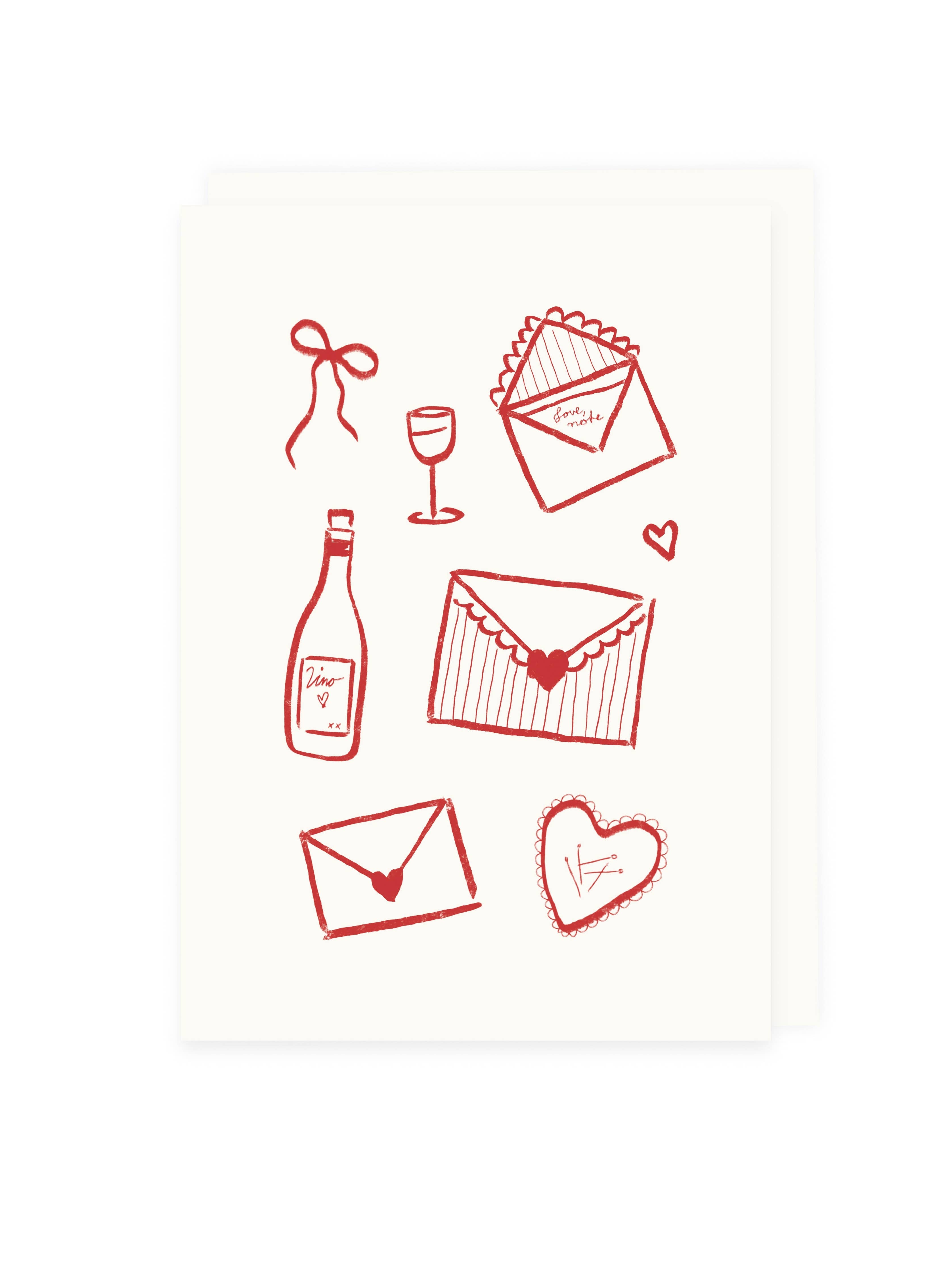 Love Letters Risograph Card