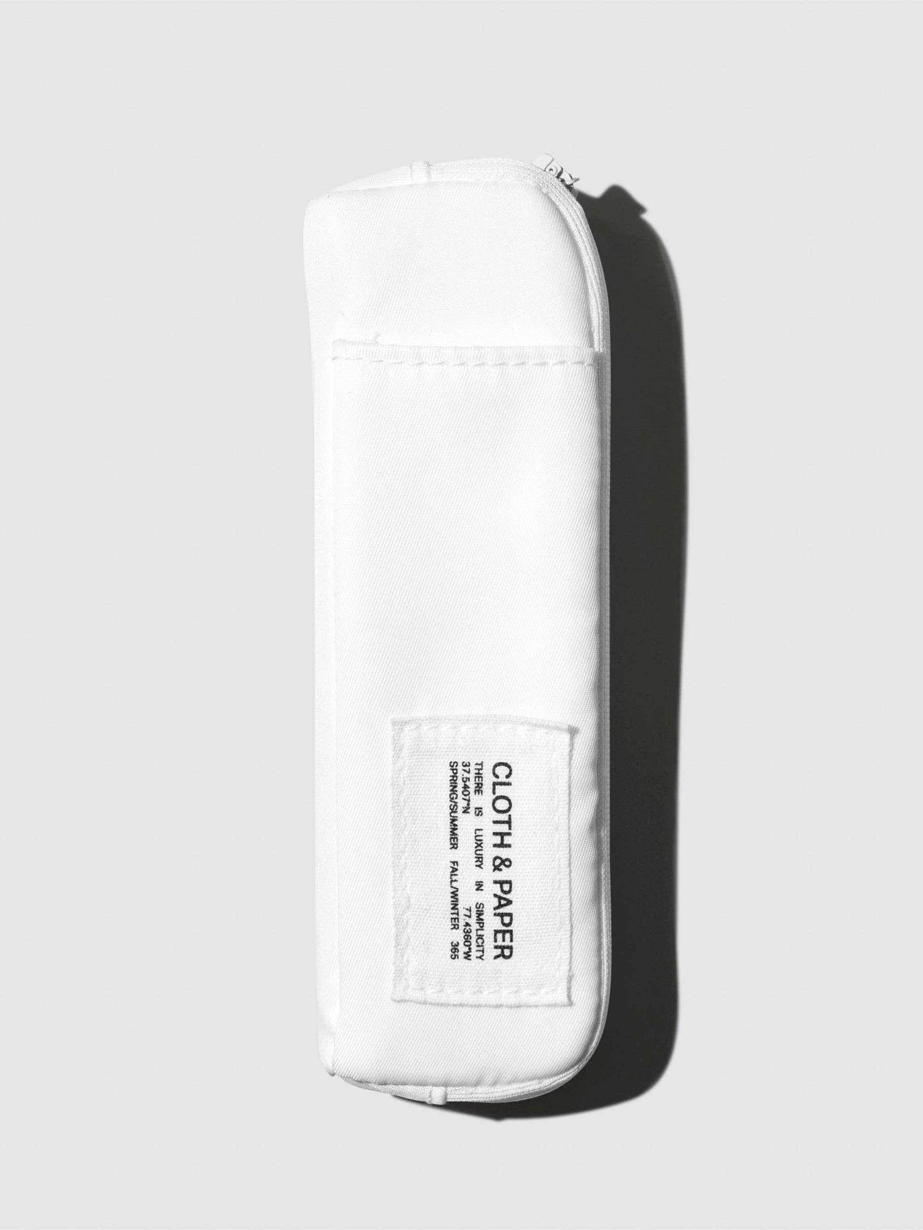 Adjustable Notebook Pouch and Pen Holder / Blanc
