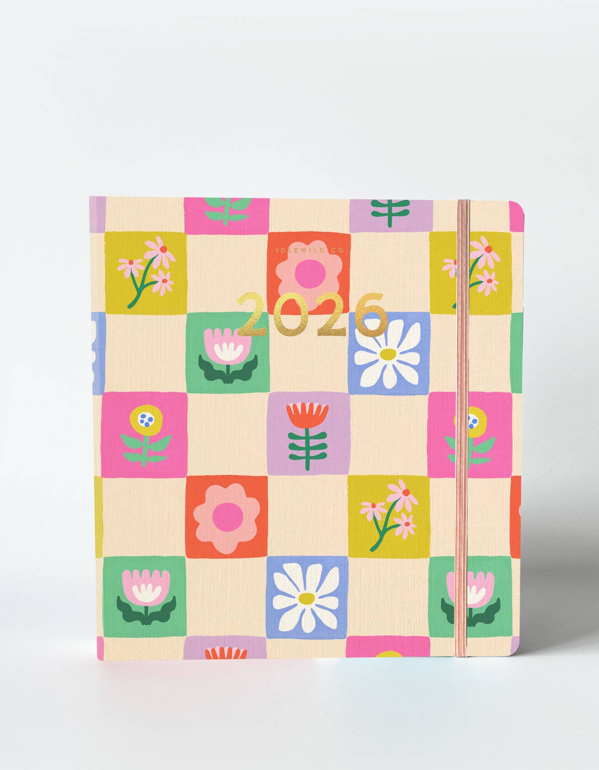 2026 Hardcover Planner, Floral Checks