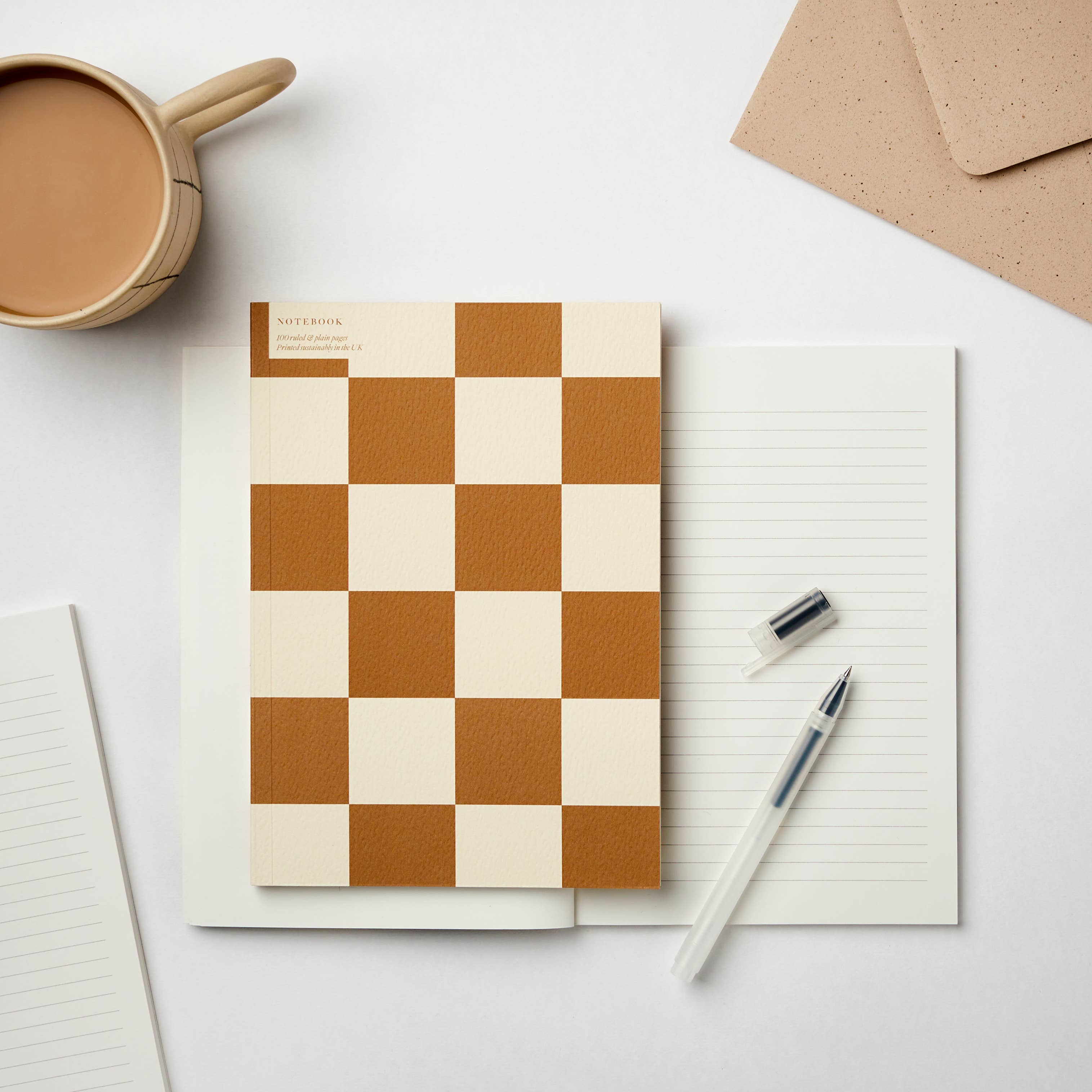 CHECKERBOARD OCHRE NOTEBOOK