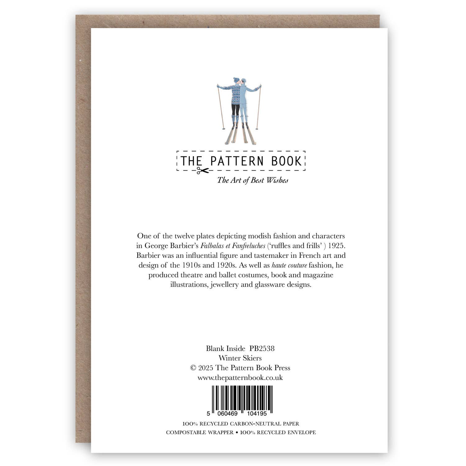 Winter Skiers Seasonal Card