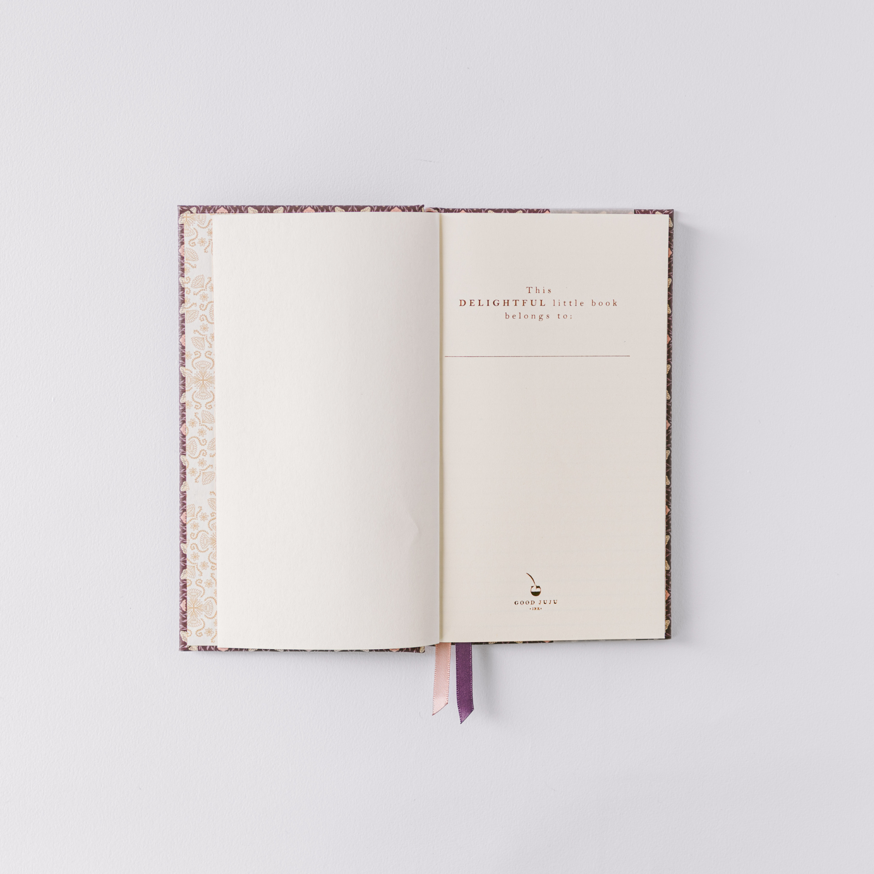 Purple Folk Pattern Pocket Journal