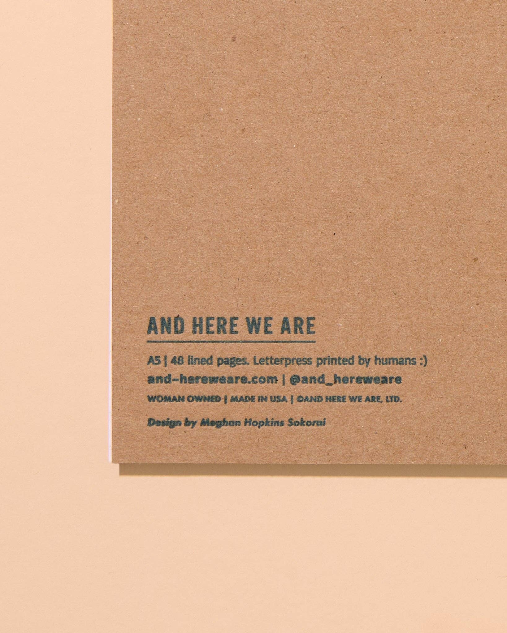 Letterpress A5 Spiral Notebook / Bows