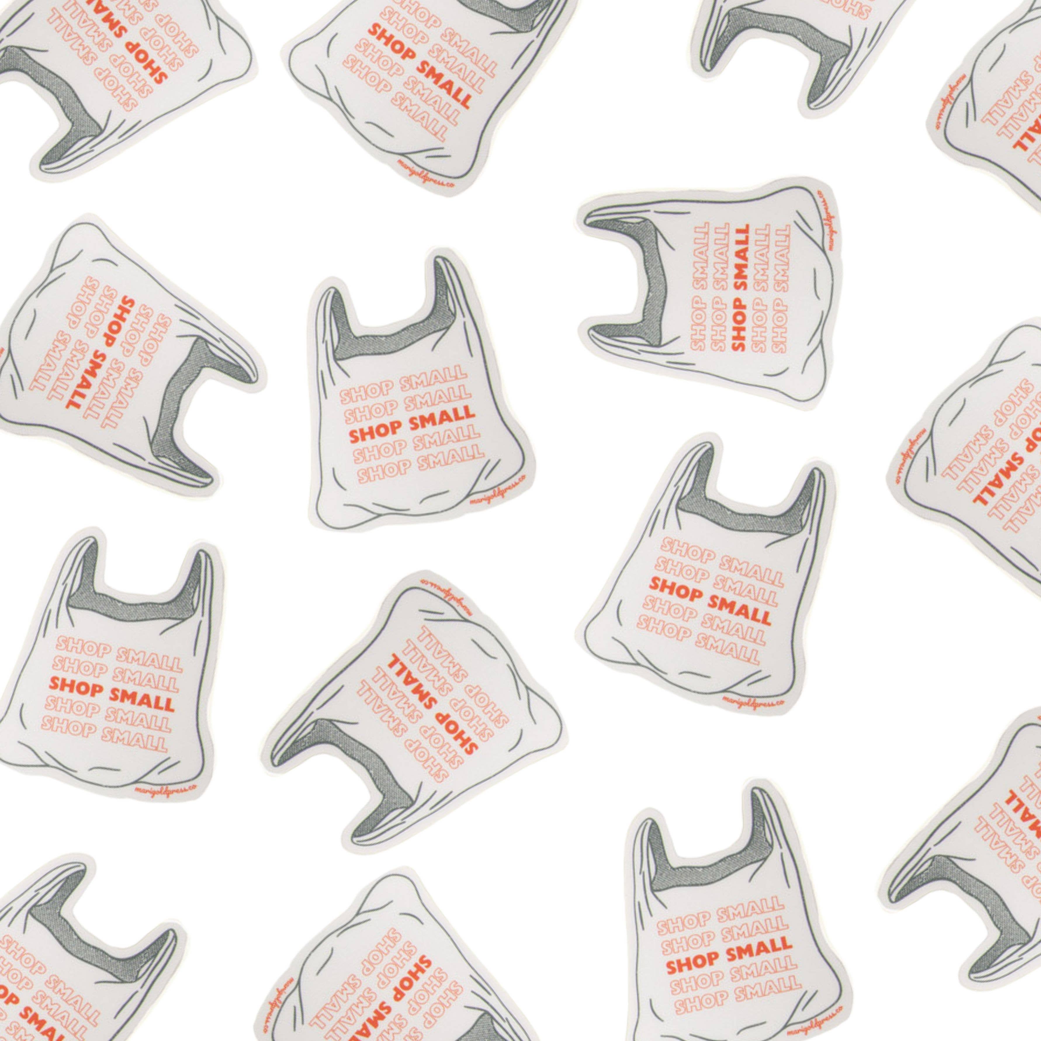 Shop Small Grocery Bag Vinyl Sticker