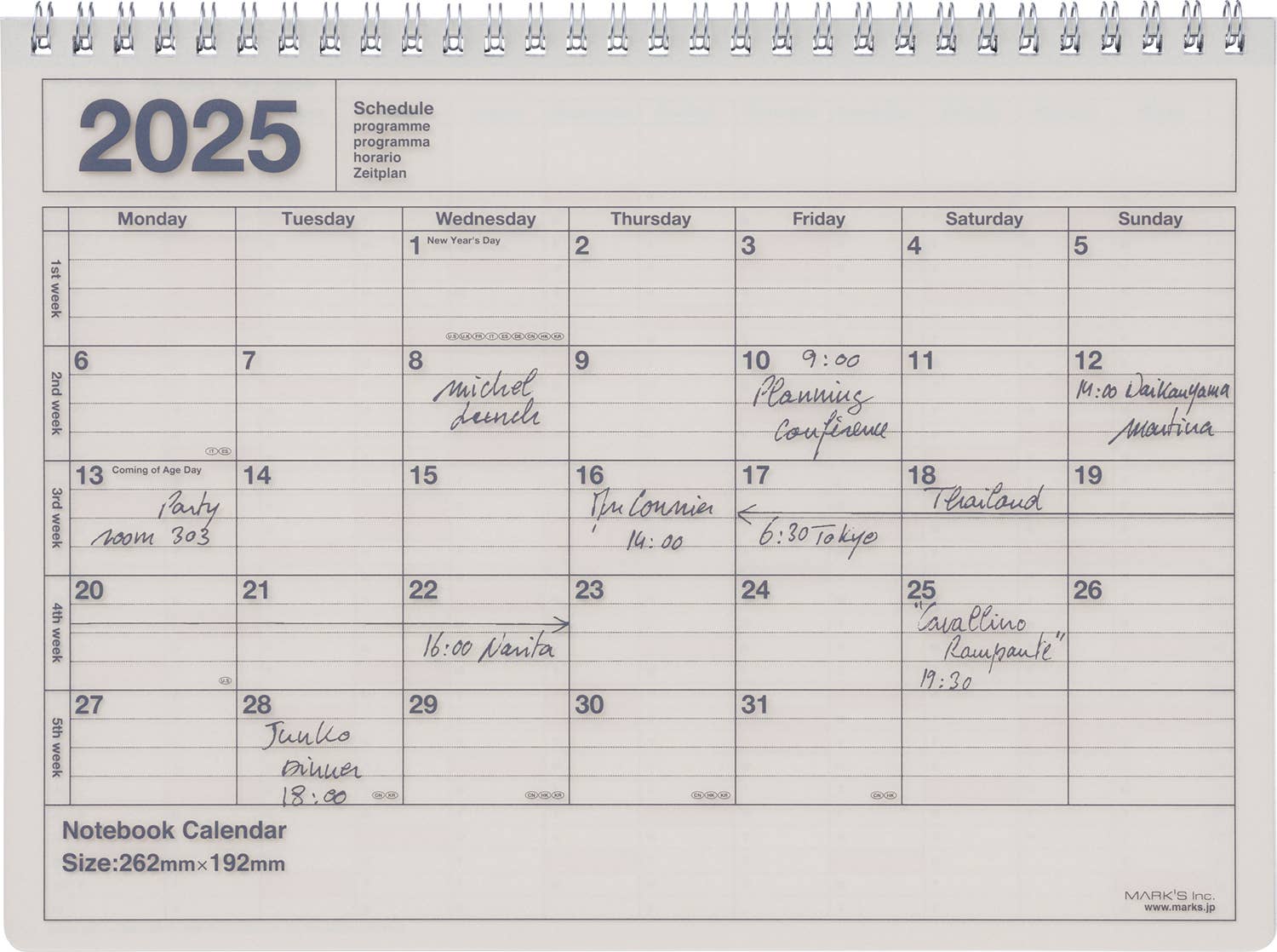 Notebook Calendar 2025