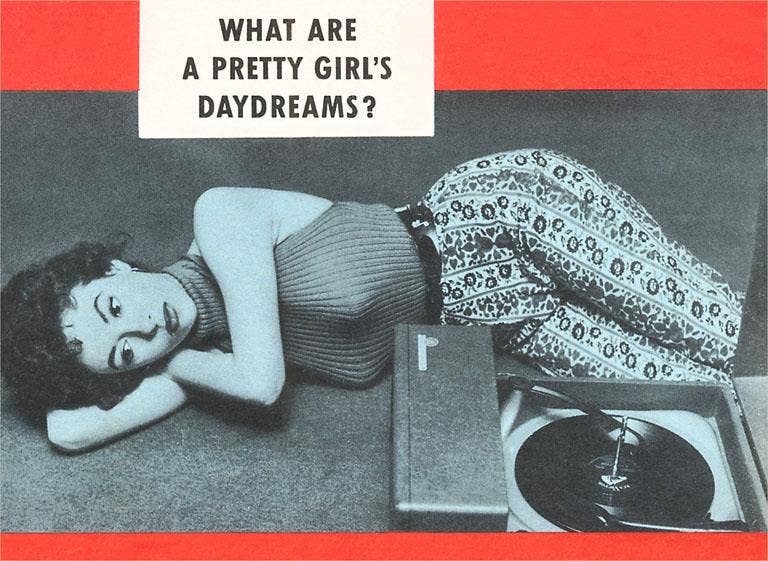 Pretty Girl's Daydreams Postcard