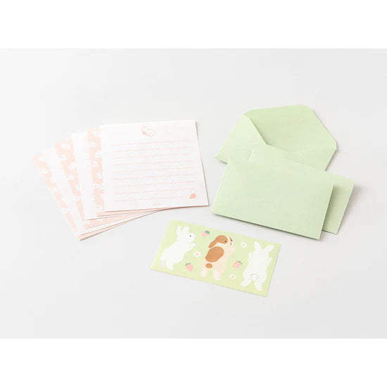 Midori Mini Letter Set with Stickers / Hungry Rabbit