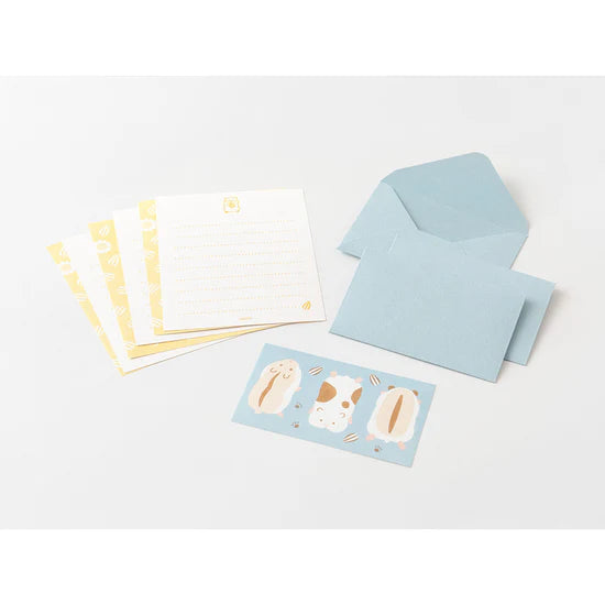 Midori Mini Letter Set with Stickers / Hungry Hamster