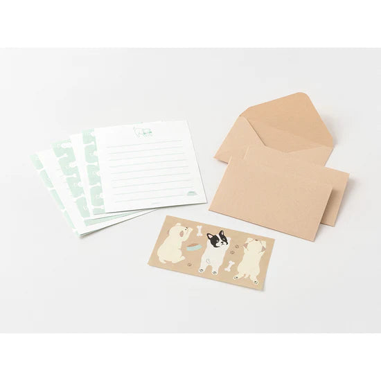 Midori Mini Letter Set with Stickers / Hungry Dog