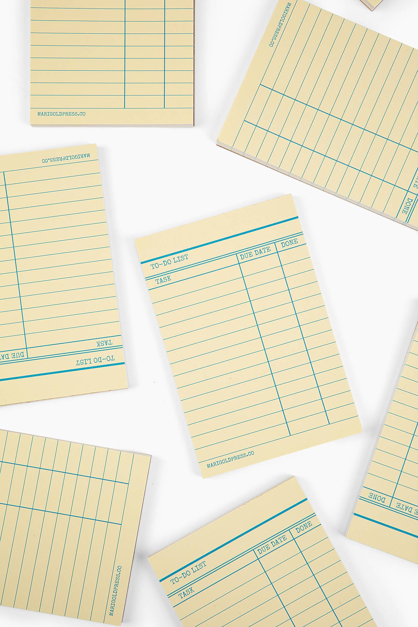 Library Card Notepad / Yellow