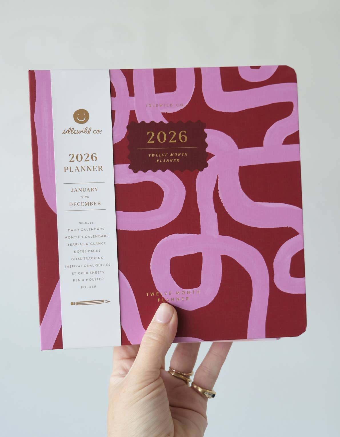2026 Hardcover Planner / Magenta Squiggle