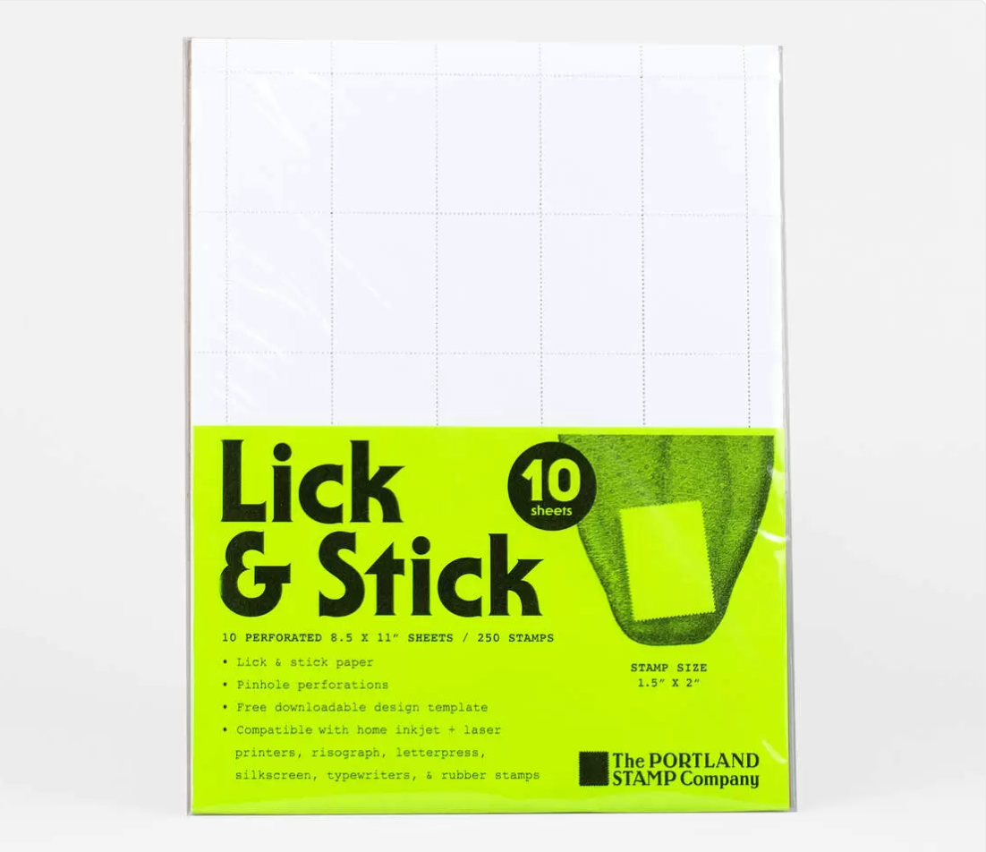 Blank Lick & Stick Printable Stamps