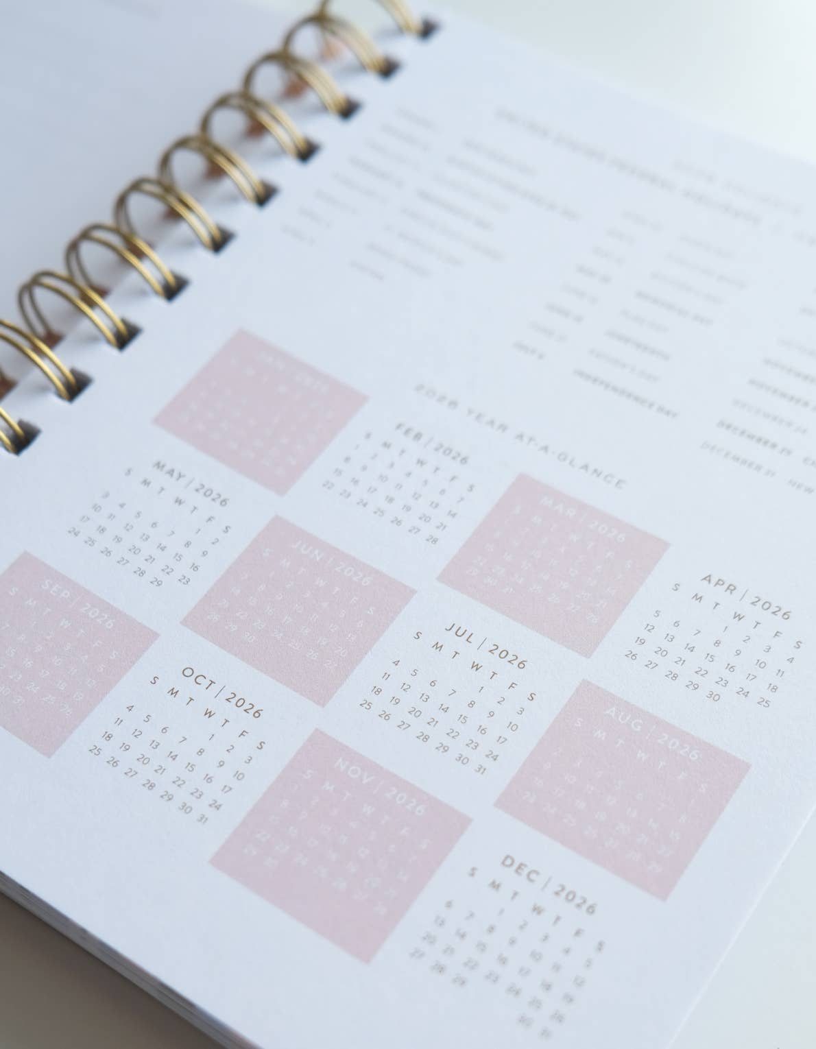 2026 Pocket Size Planner, Coral Floral