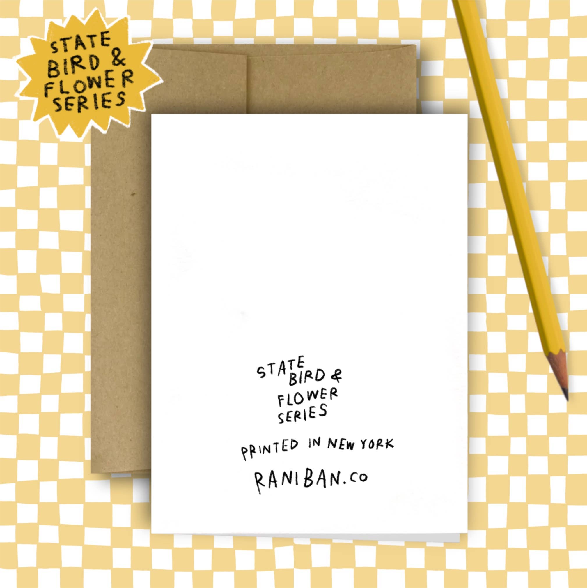 NEBRASKA State Flower & Bird Greeting Card