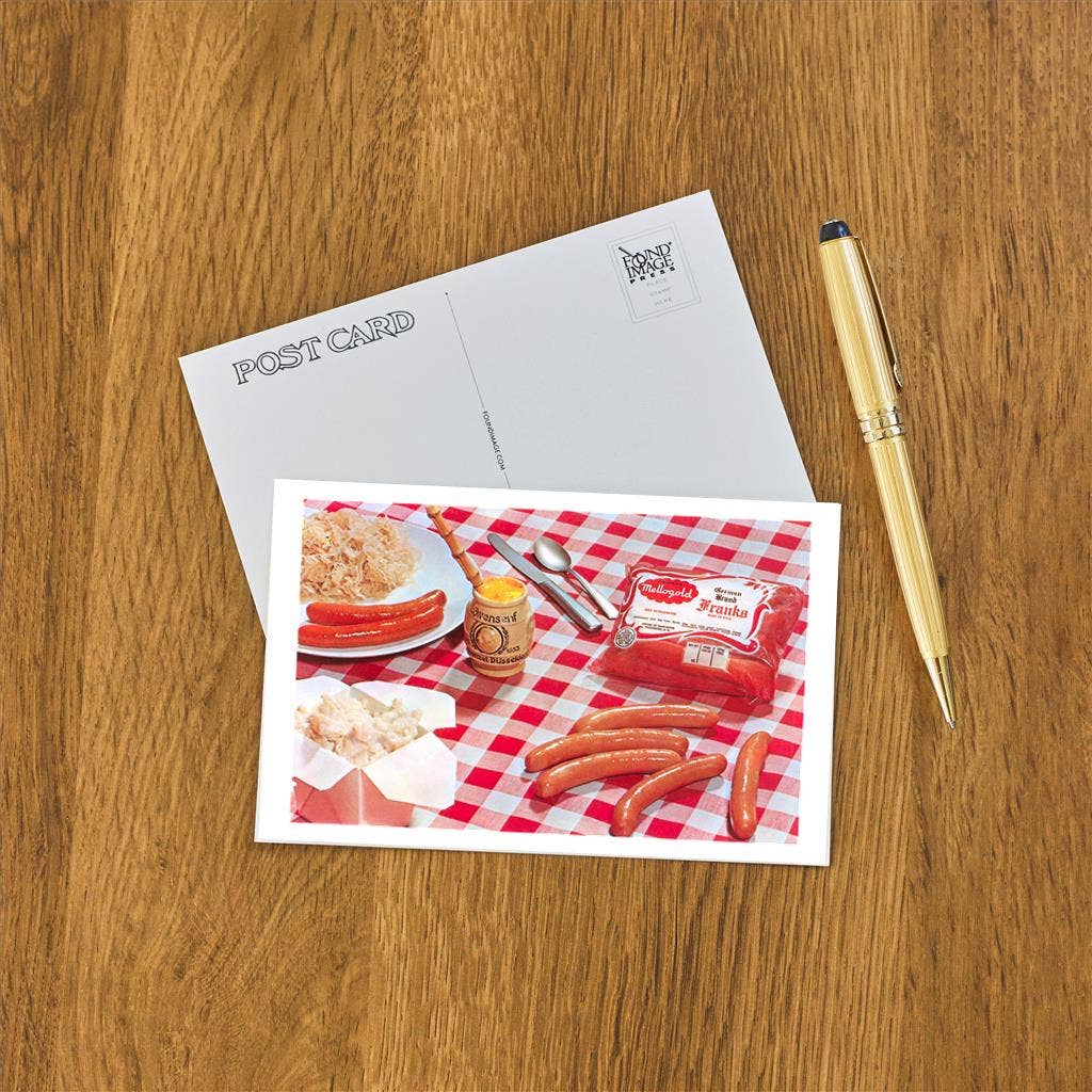 Wieners and Sauerkraut Postcard