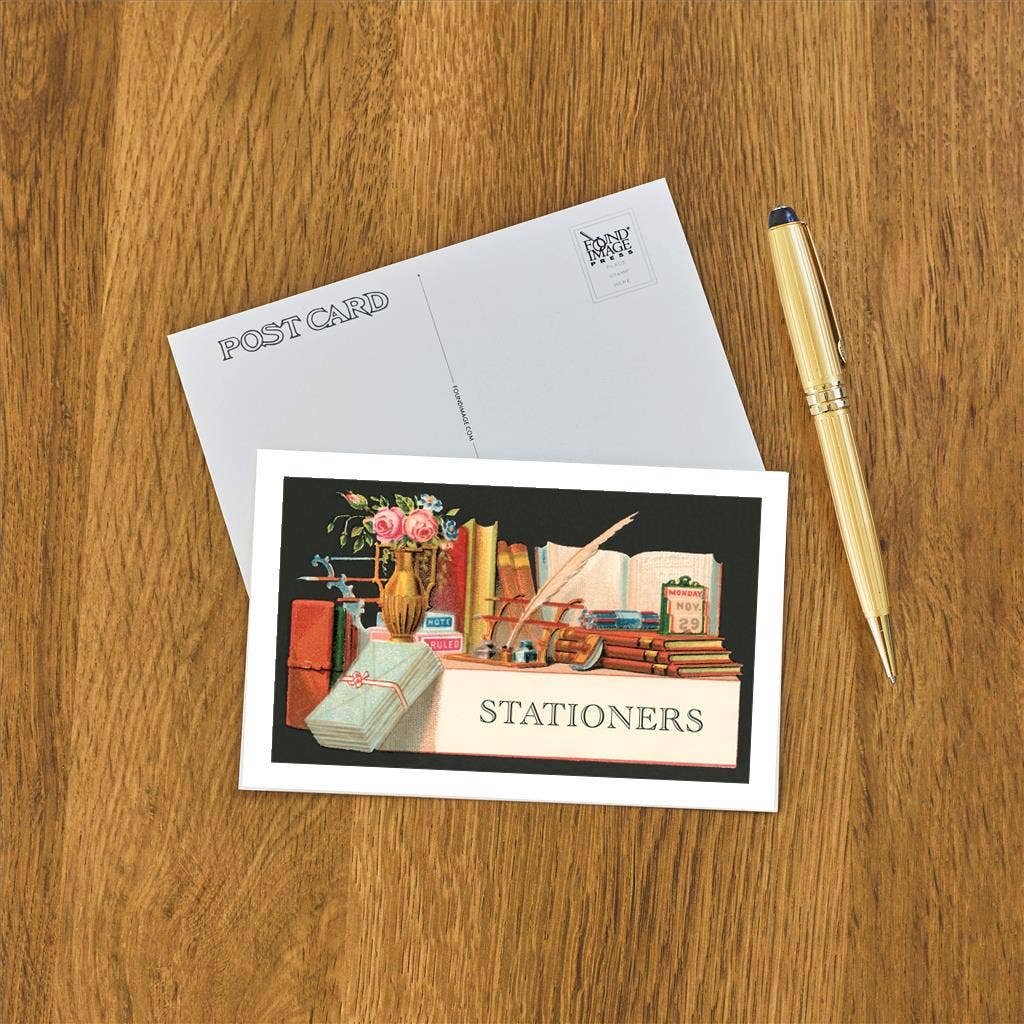 Stationers Label Postcard