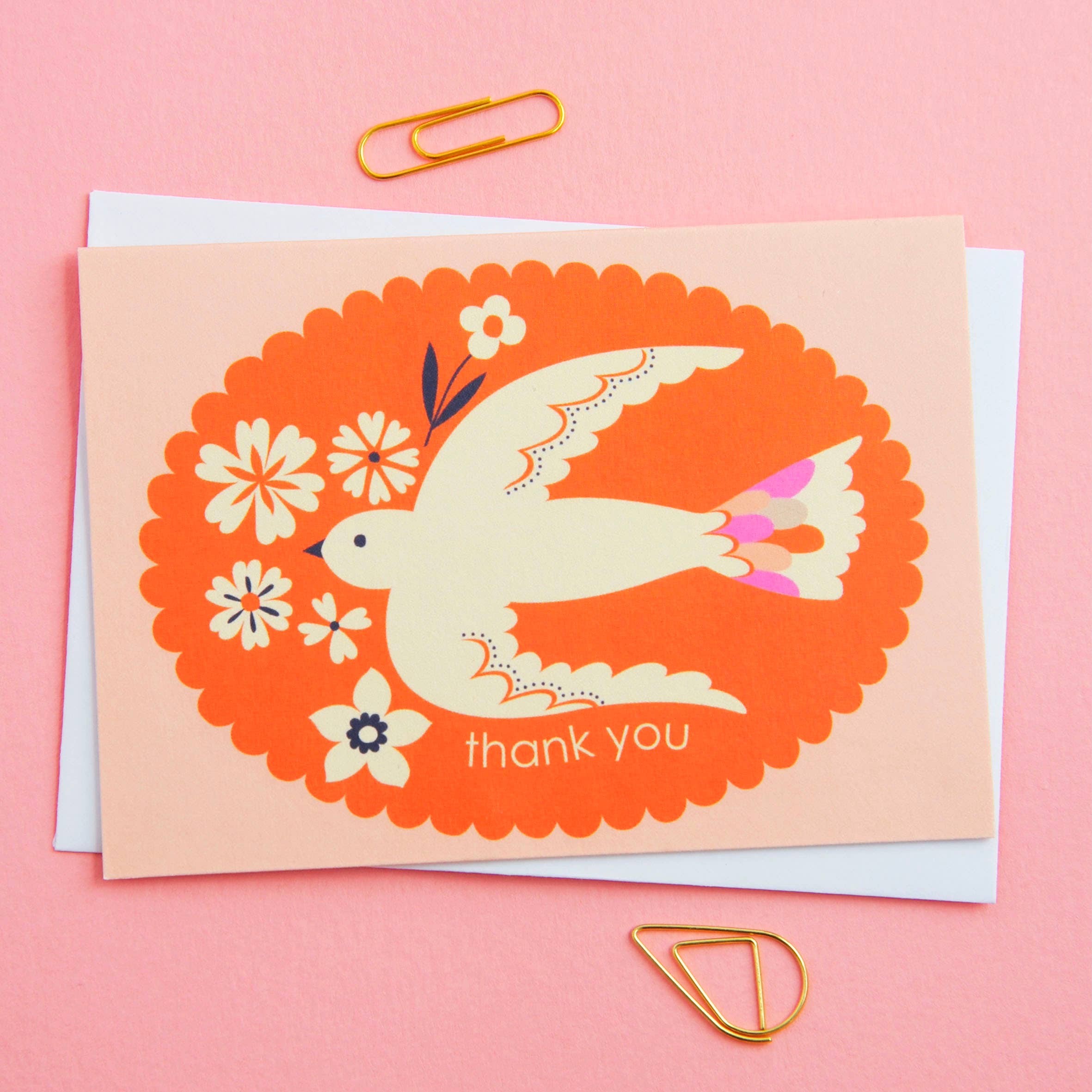 Birds & Borders Thank You Card Set