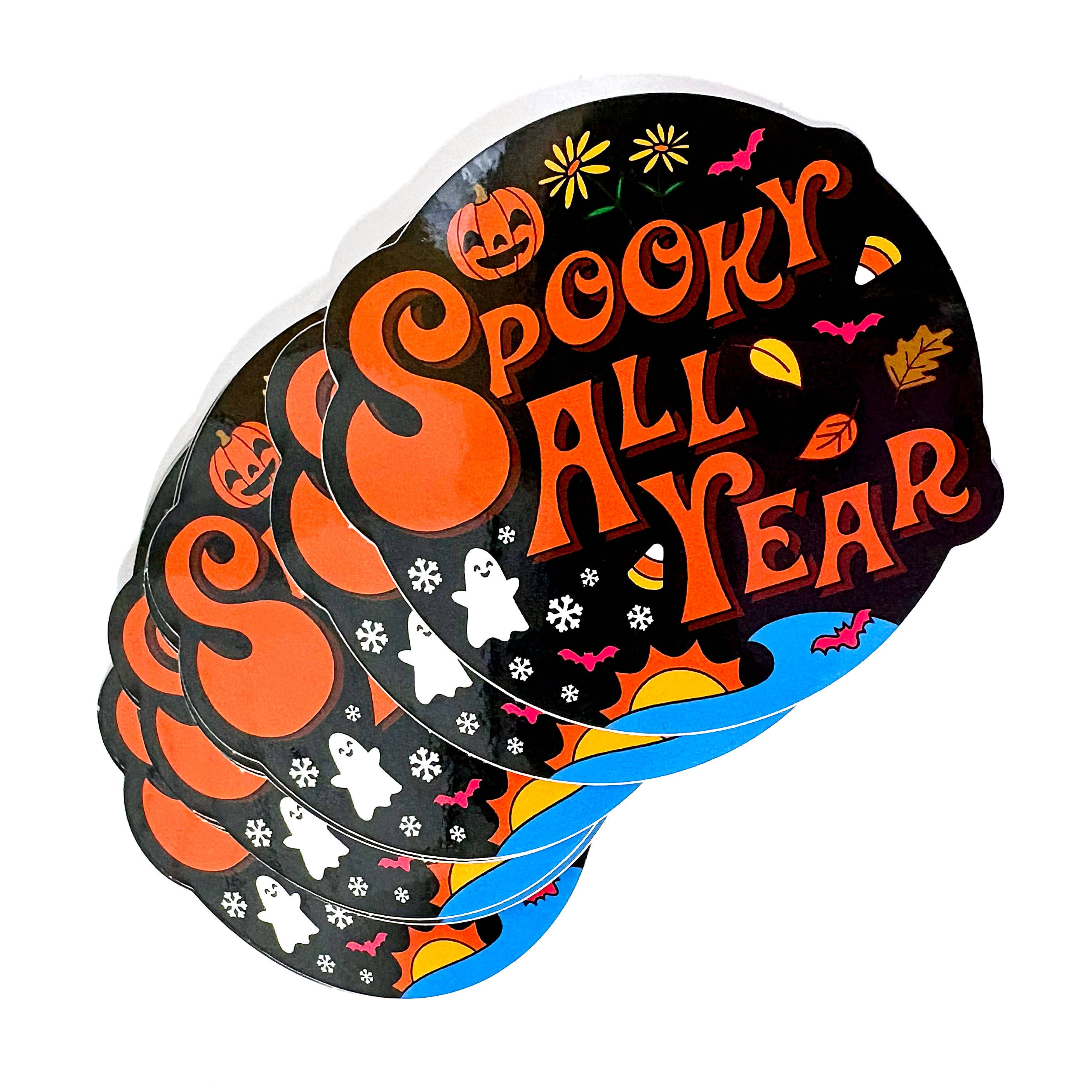 Spooky All Year Halloween Vinyl Sticker
