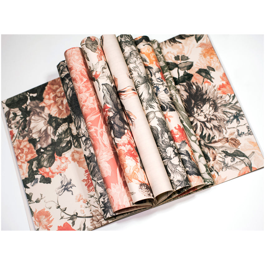 Gift Wrap and Creative Paper Book / Floral Engravings