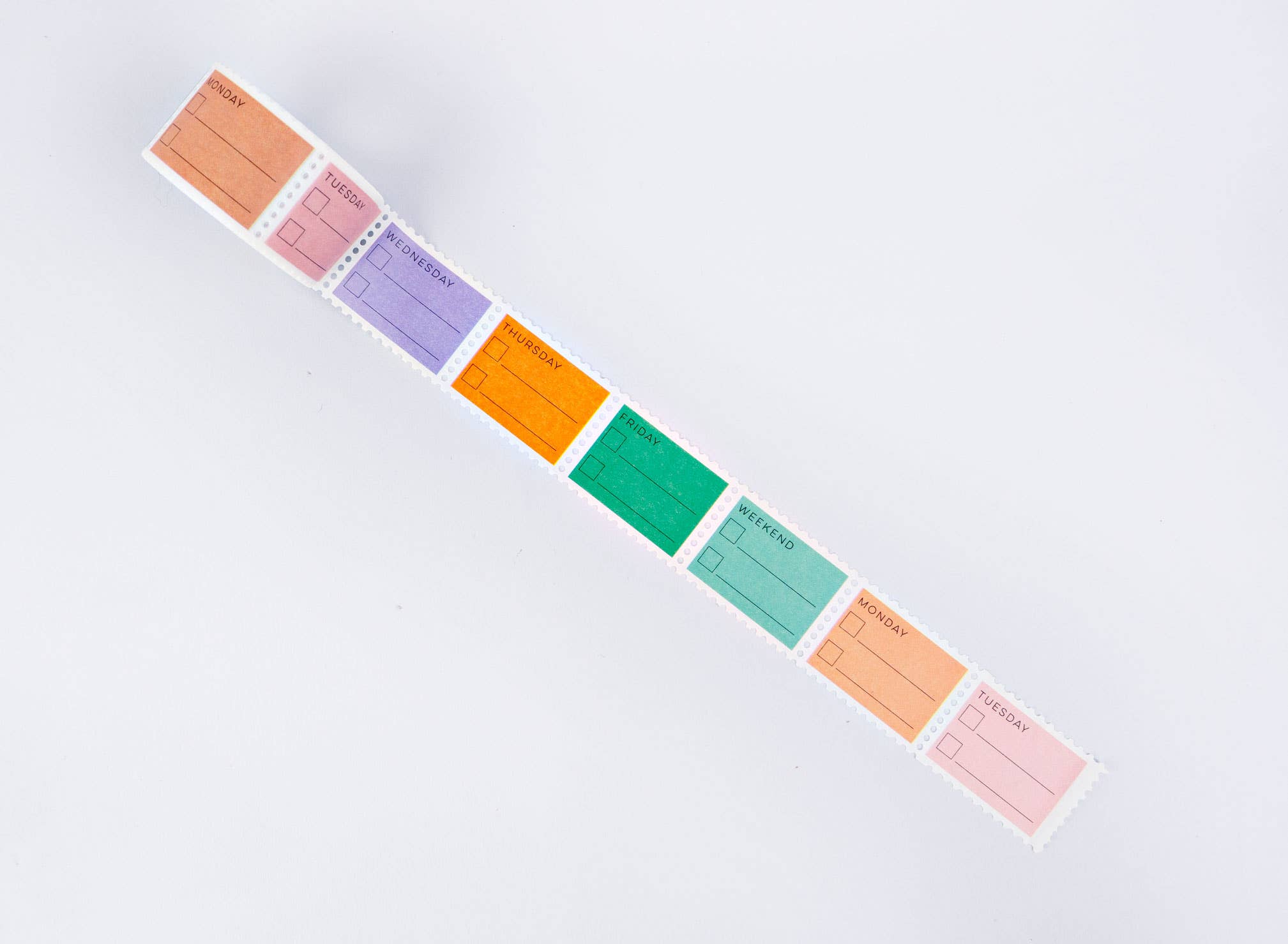 Pastel Days of the Week Stamp Washi Tape