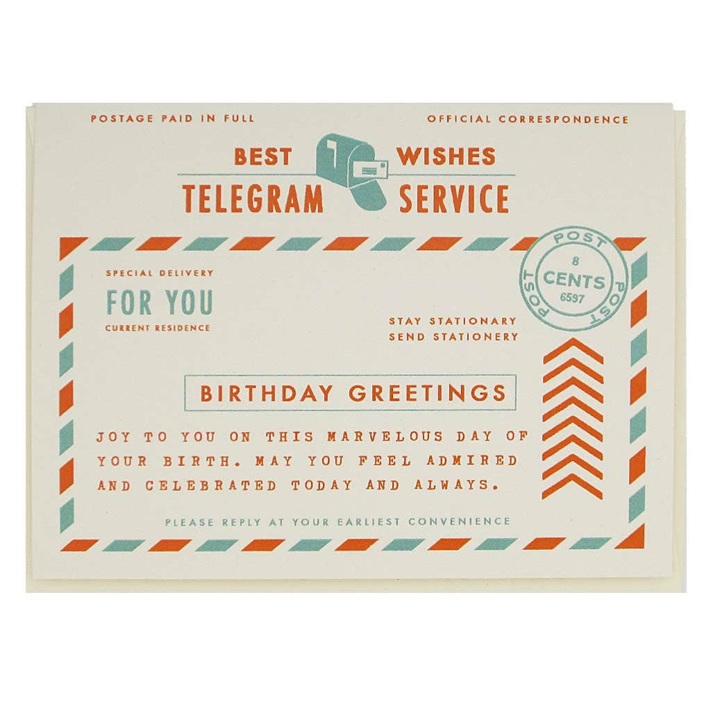 Birthday Telegram Card