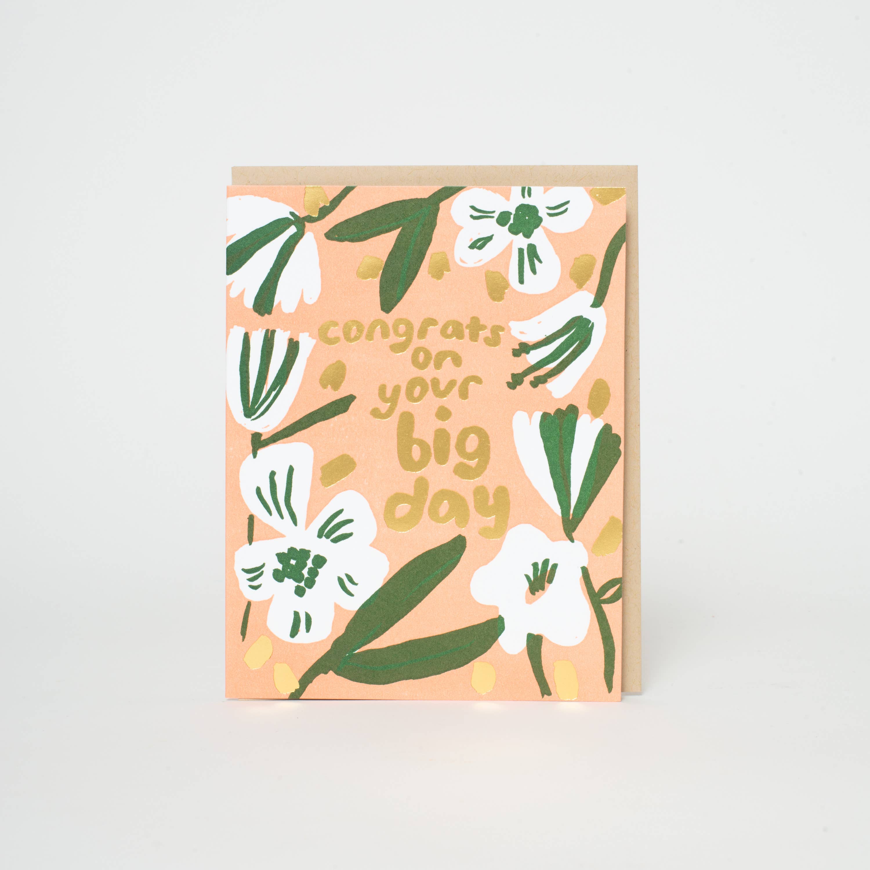 Big Day Wedding Flowers Card