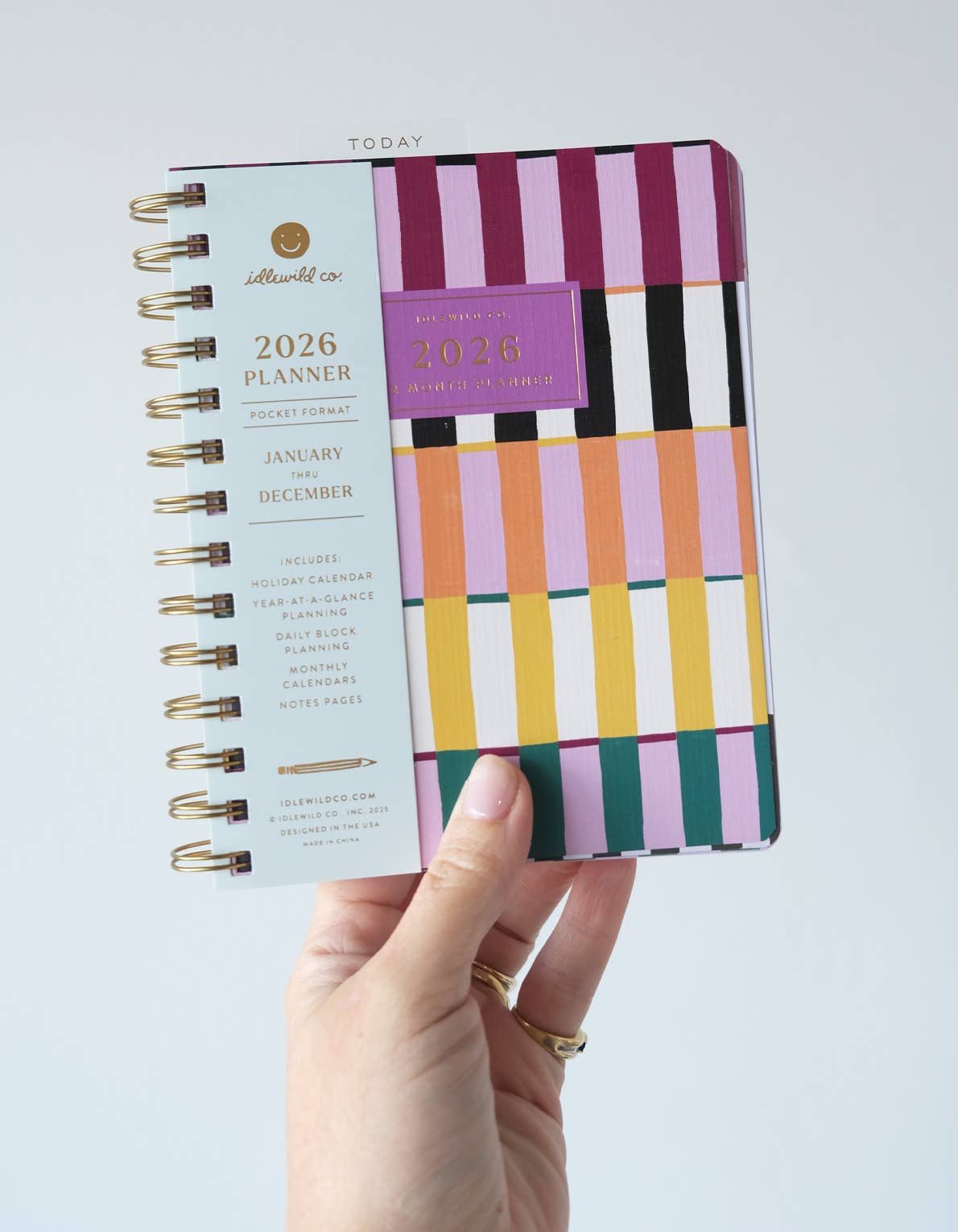 2026 Pocket Size Planner / Painted Stripes
