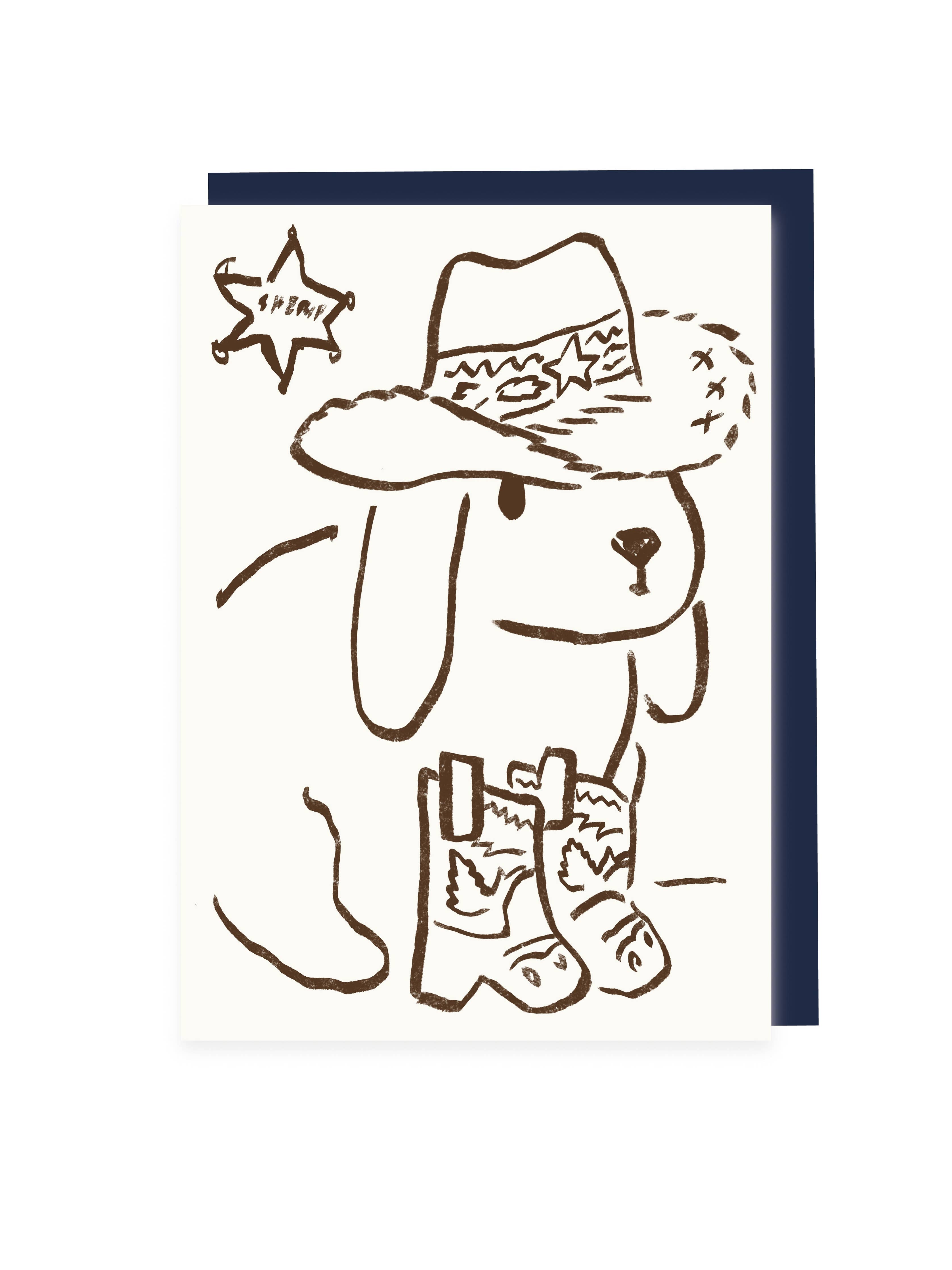 Sheriff Bunny Birthday Card