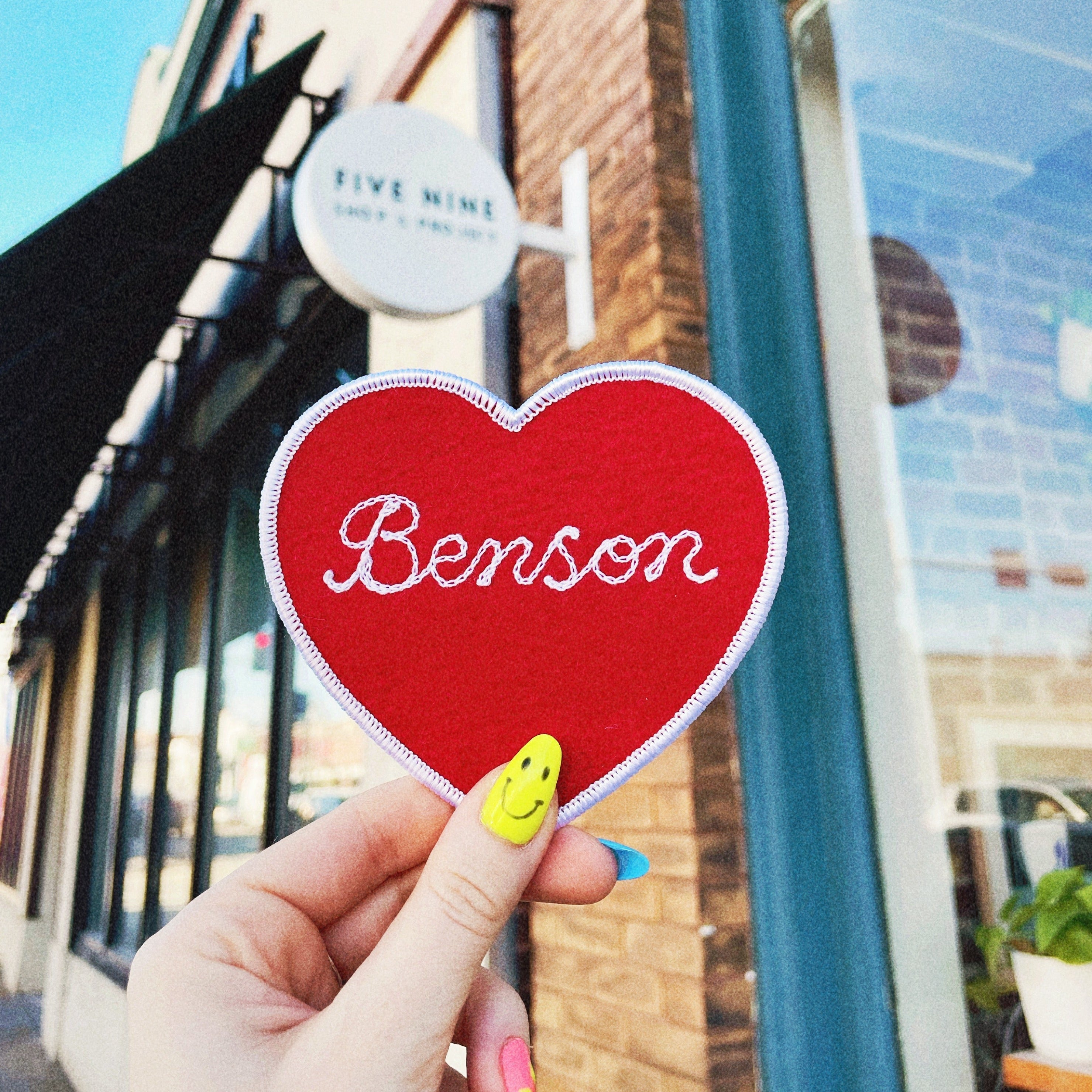 Chain-Stitched "Benson" Heart Patch