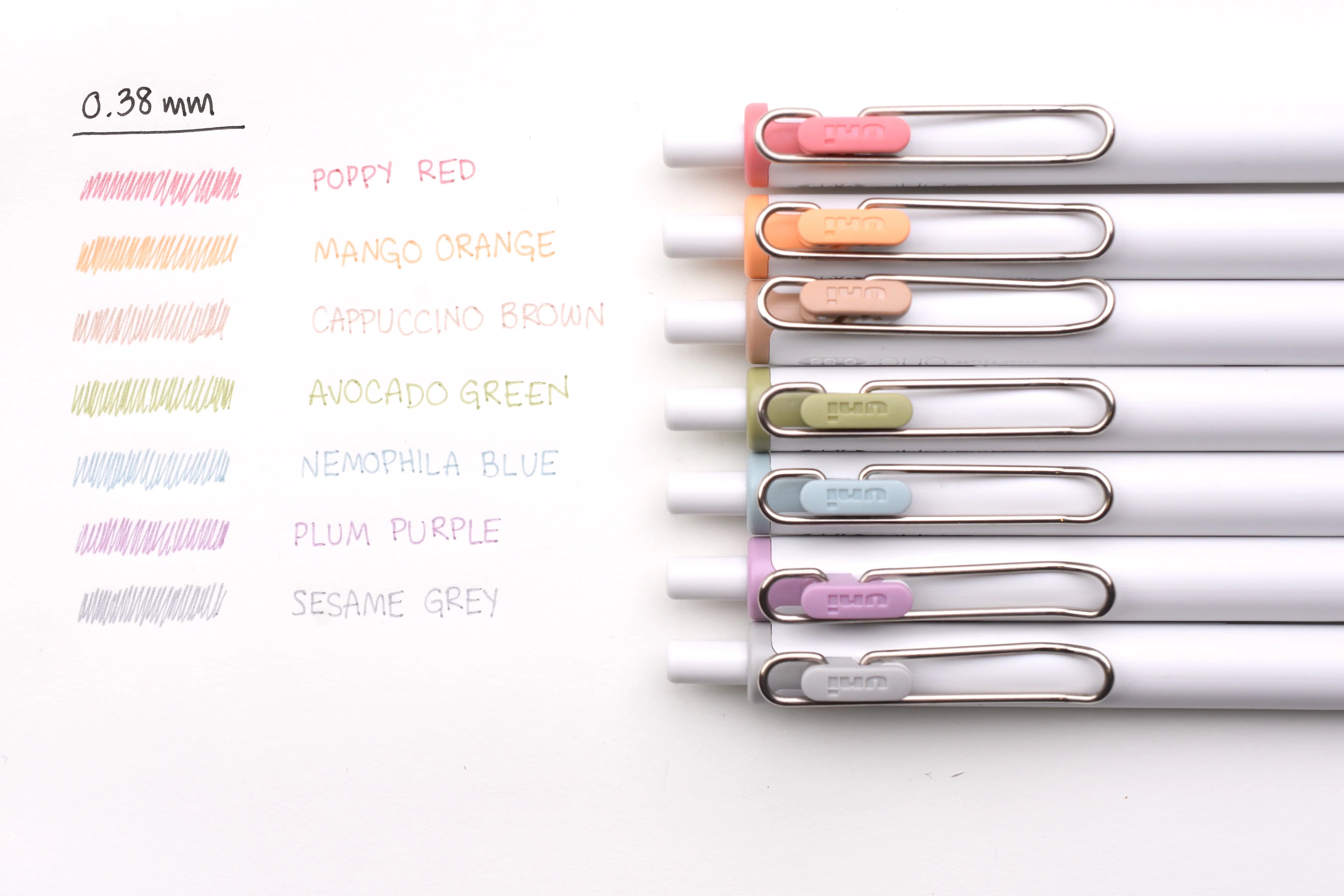 Uniball One Gel Pen / 0.38mm / 8 Pack / Fika Color
