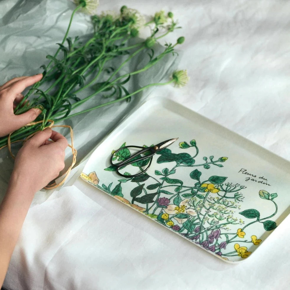 Medium Linen Tray / Fleur Sauvage