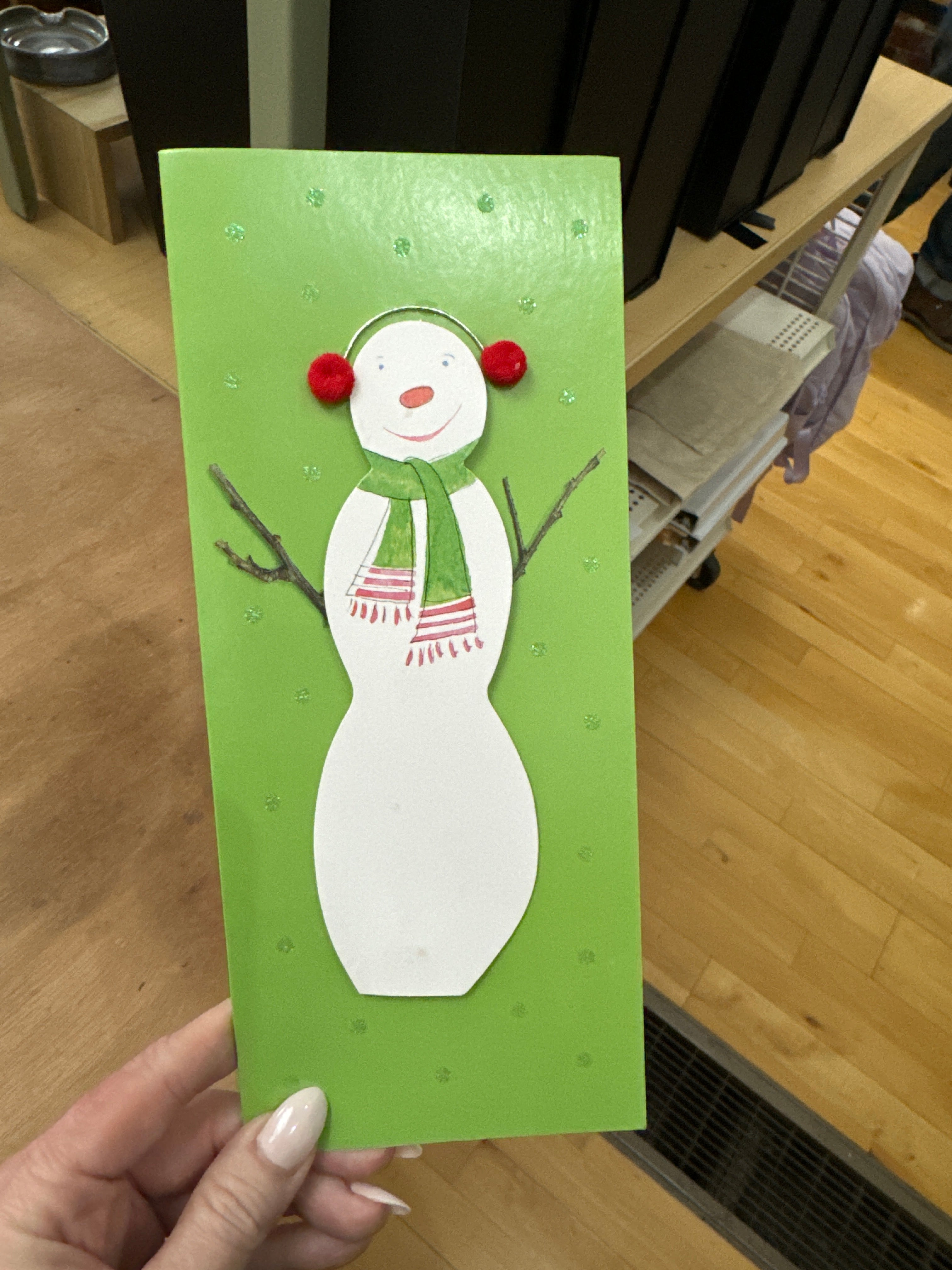 'Tis The Season Snowman Greeting Card