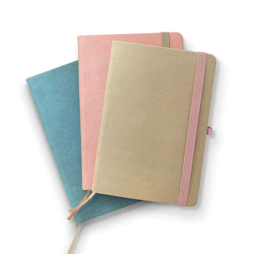 Pink Stone Paper Journal / Vegan Leather