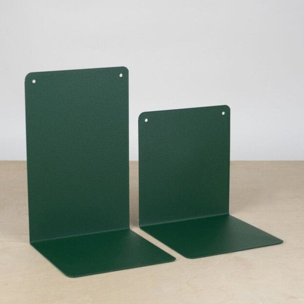 Steel Italian Bookends / Dark Green