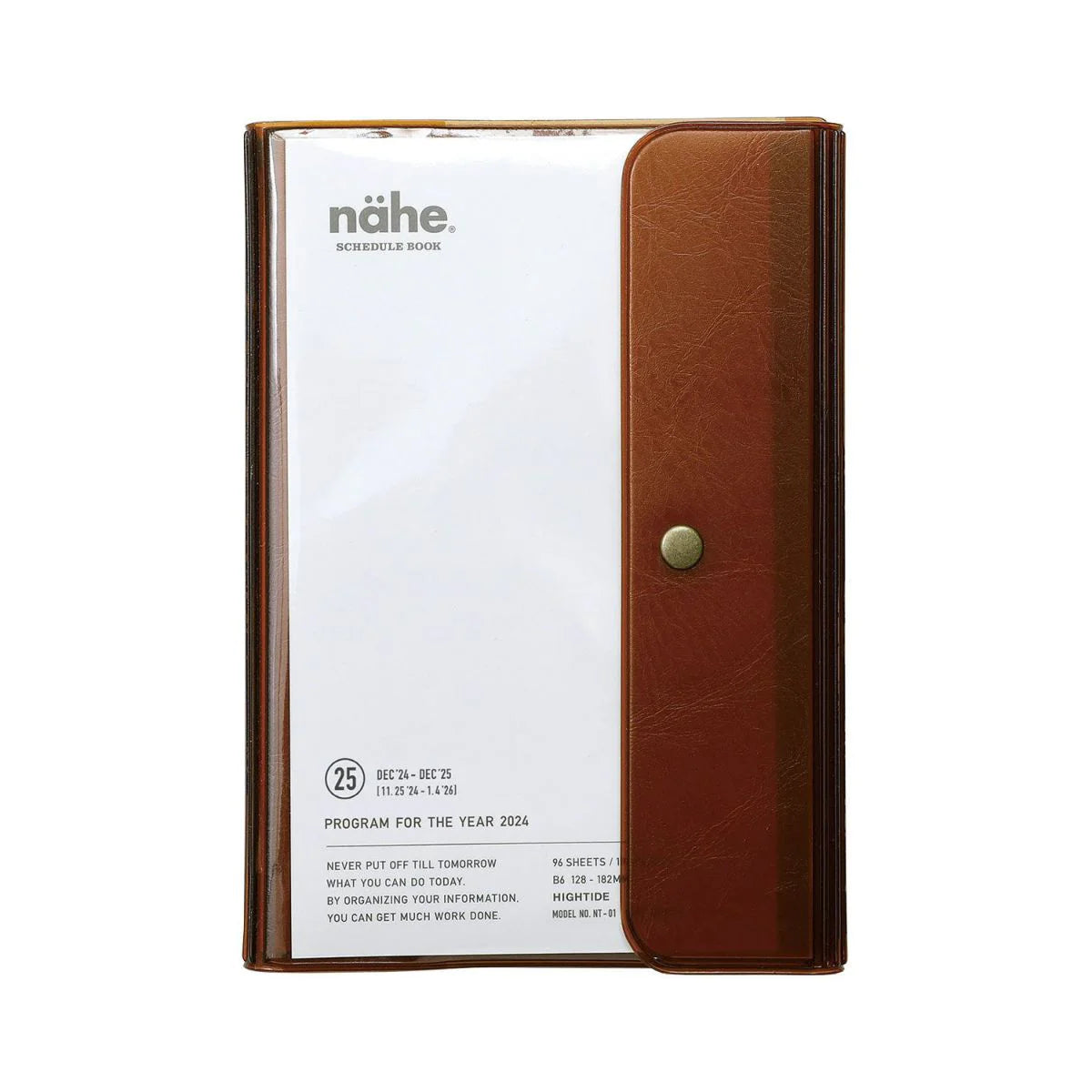 2025 Weekly Planner Nahe B6 Free / Clear Brown