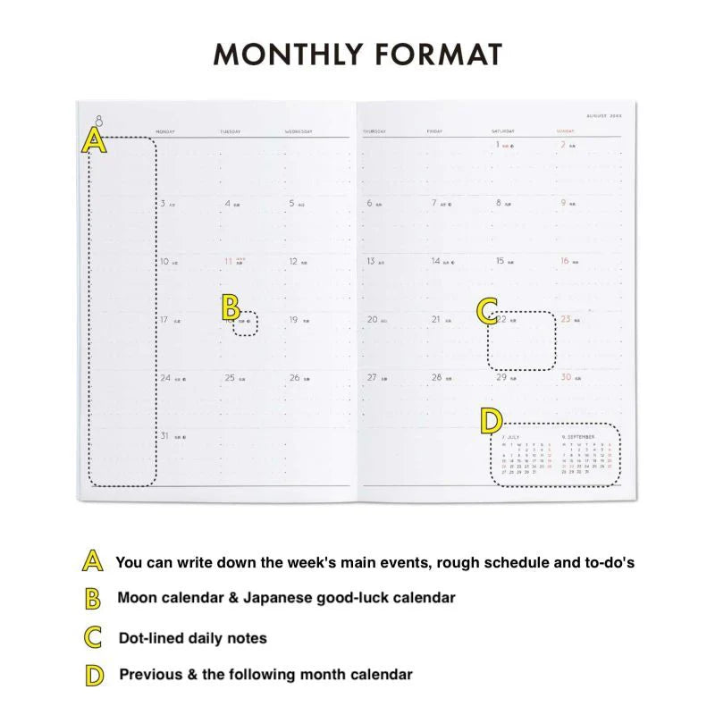 2025 Weekly Planner Nahe B6 Free / Clear Brown